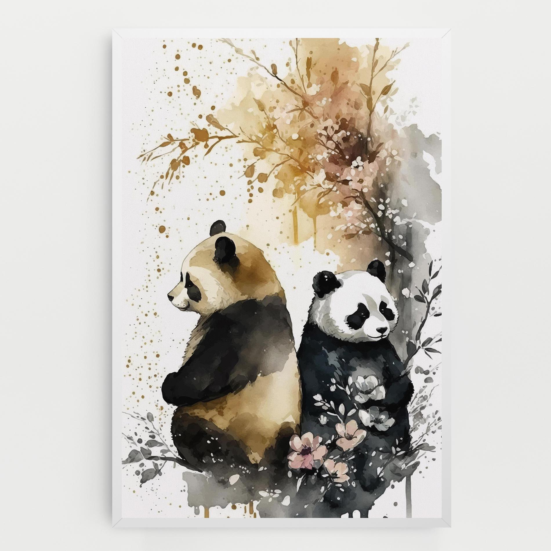 Tablou Canvas Gold Panda Art mockup 0