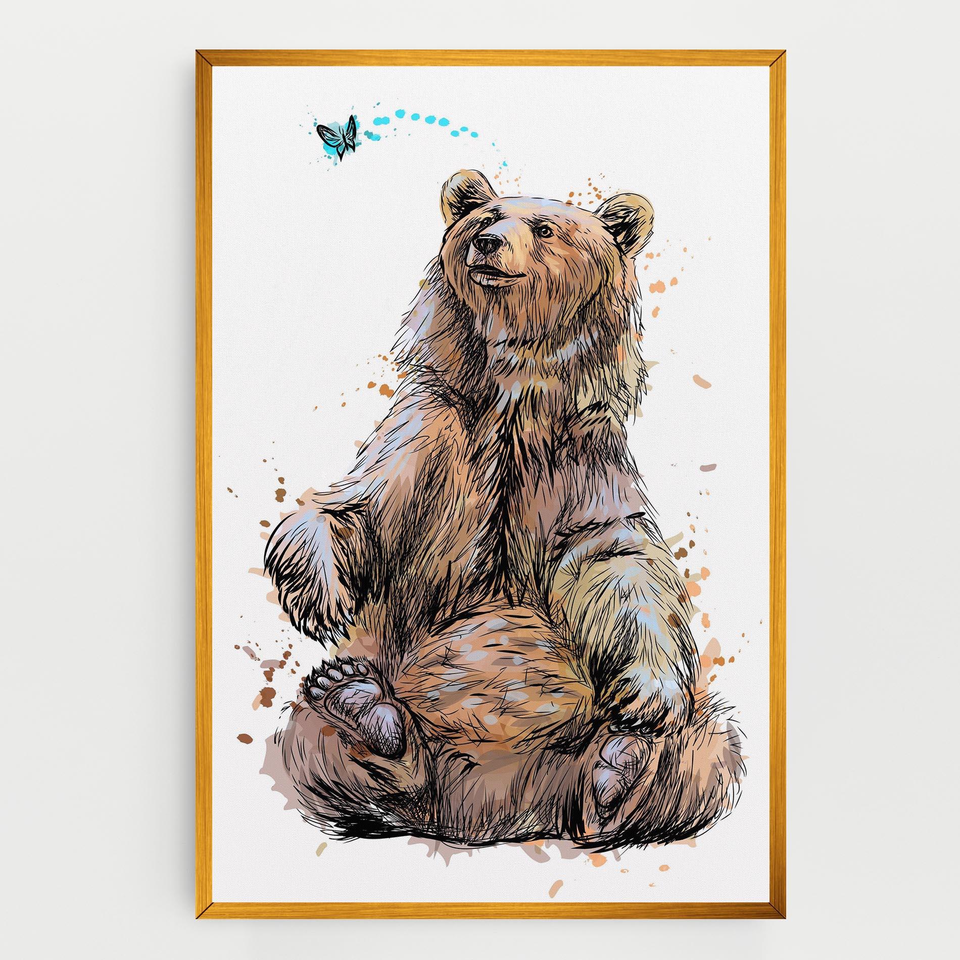 Tablou Canvas Butterfly Bear mockup 0