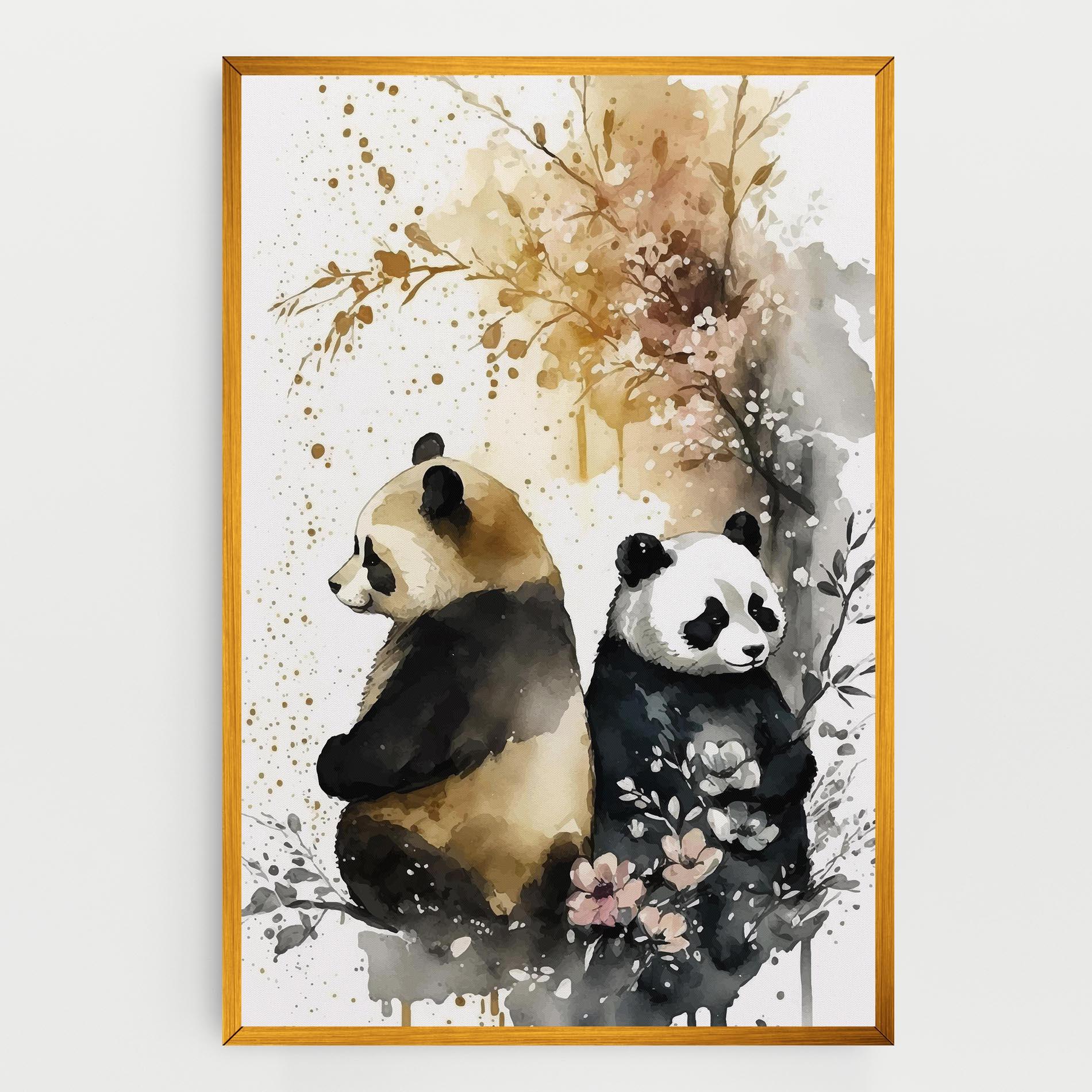 Tablou Canvas Gold Panda Art mockup 0