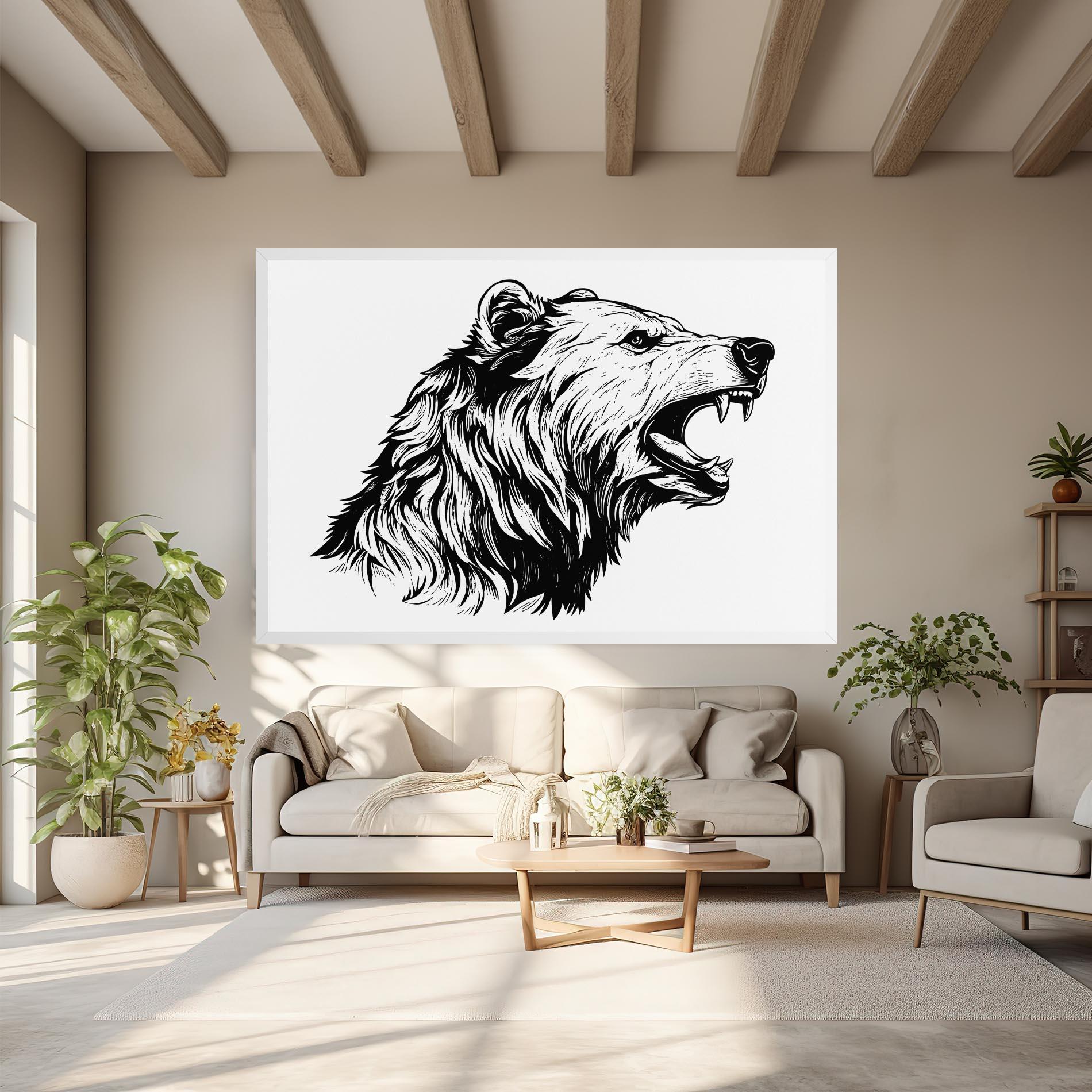Tablou Canvas Angry Bear mockup 6
