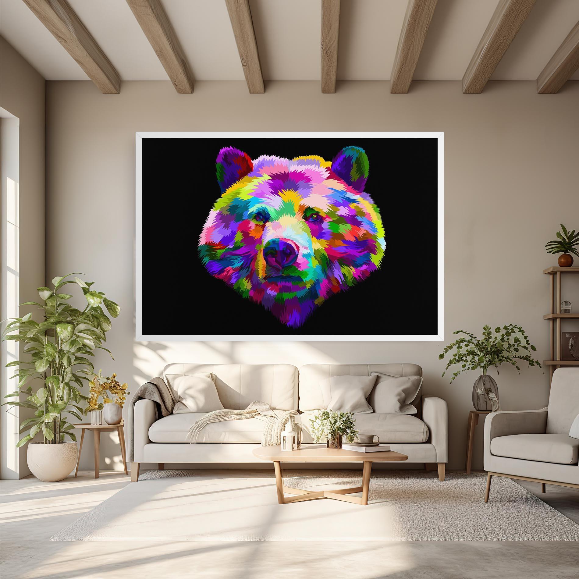 Tablou Canvas Bear Head Art mockup 6