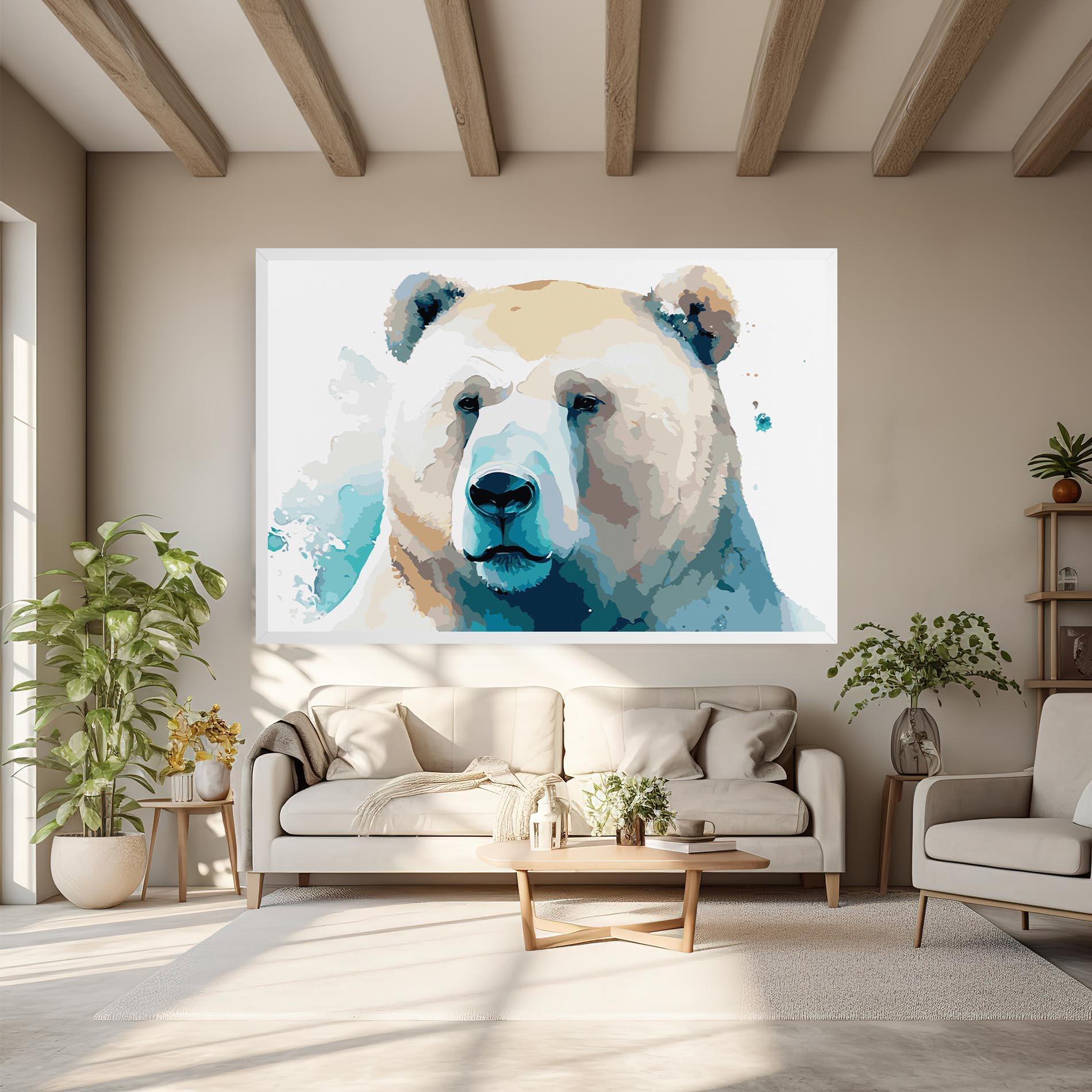 Tablou Canvas Big Watercolor Bear mockup 6
