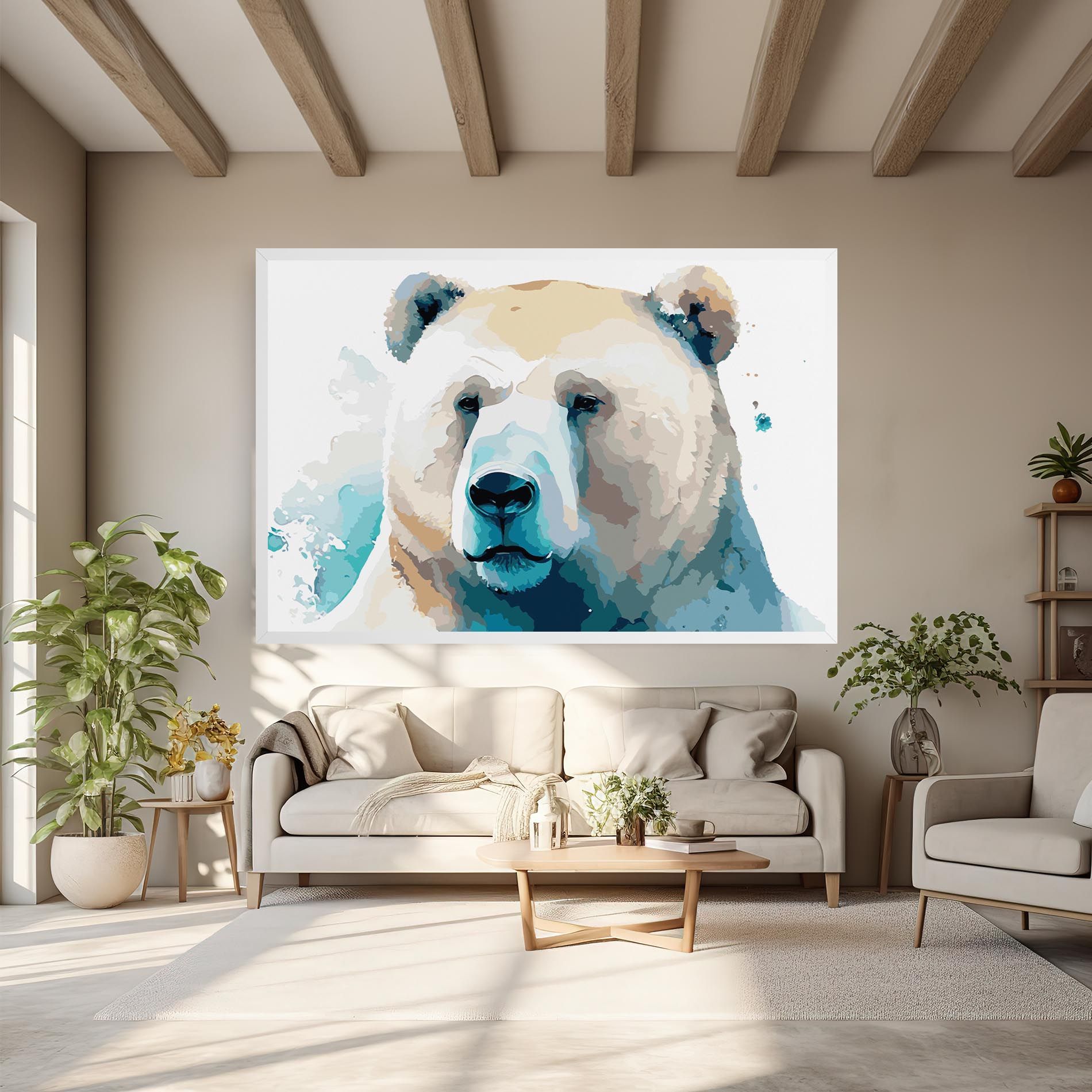 Big Watercolor Bear mockup 6