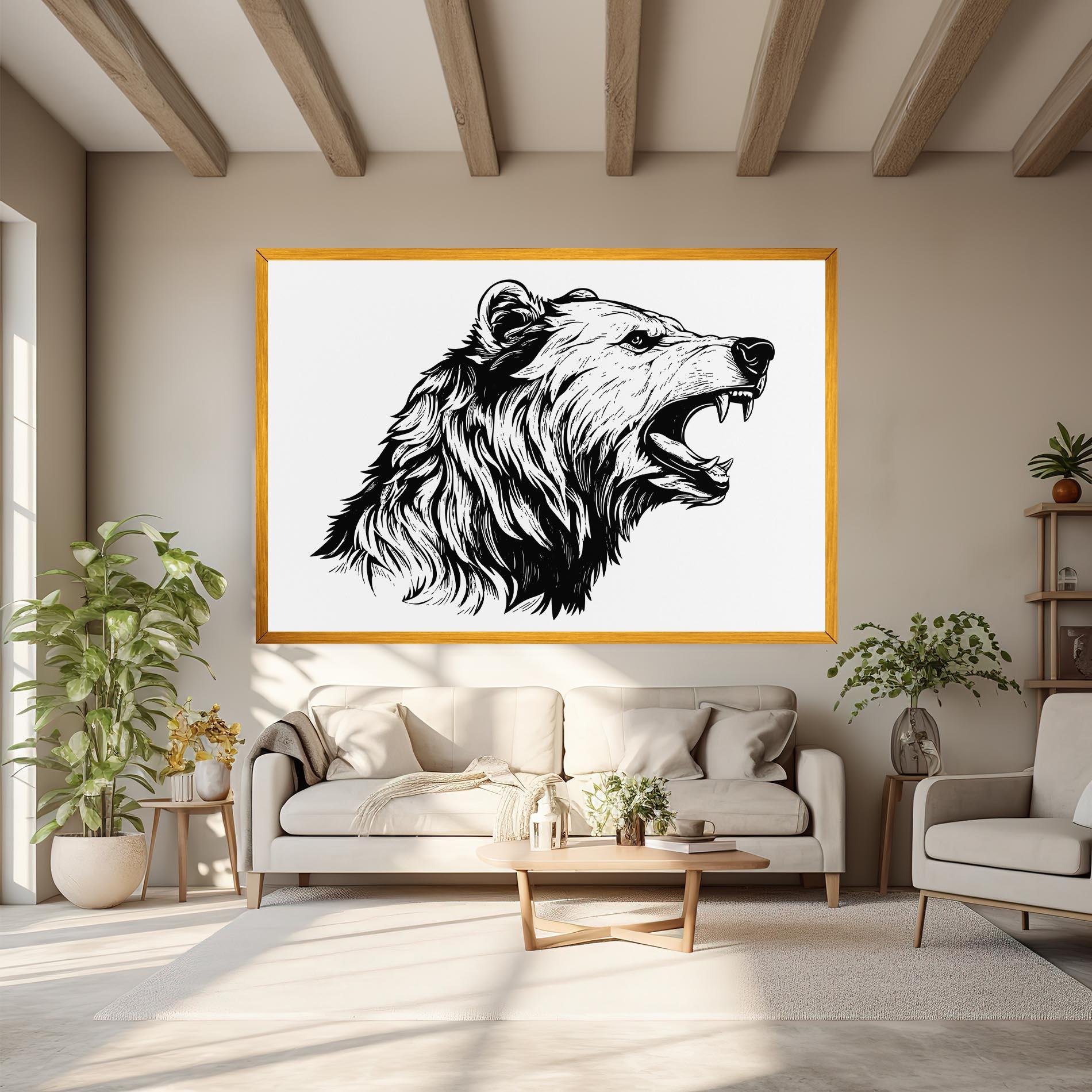 Tablou Canvas Angry Bear mockup 6