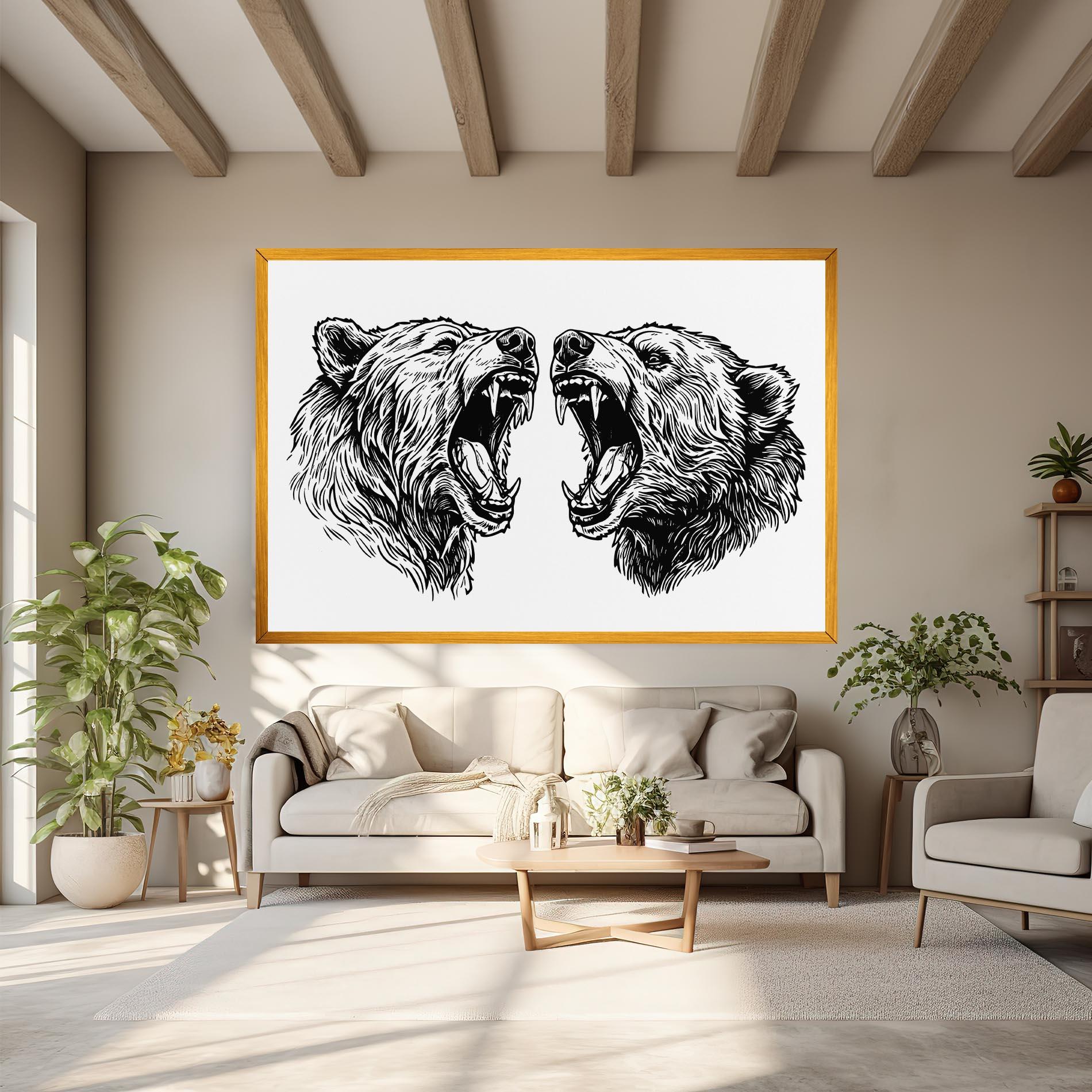 Tablou Canvas Bear Bite mockup 6