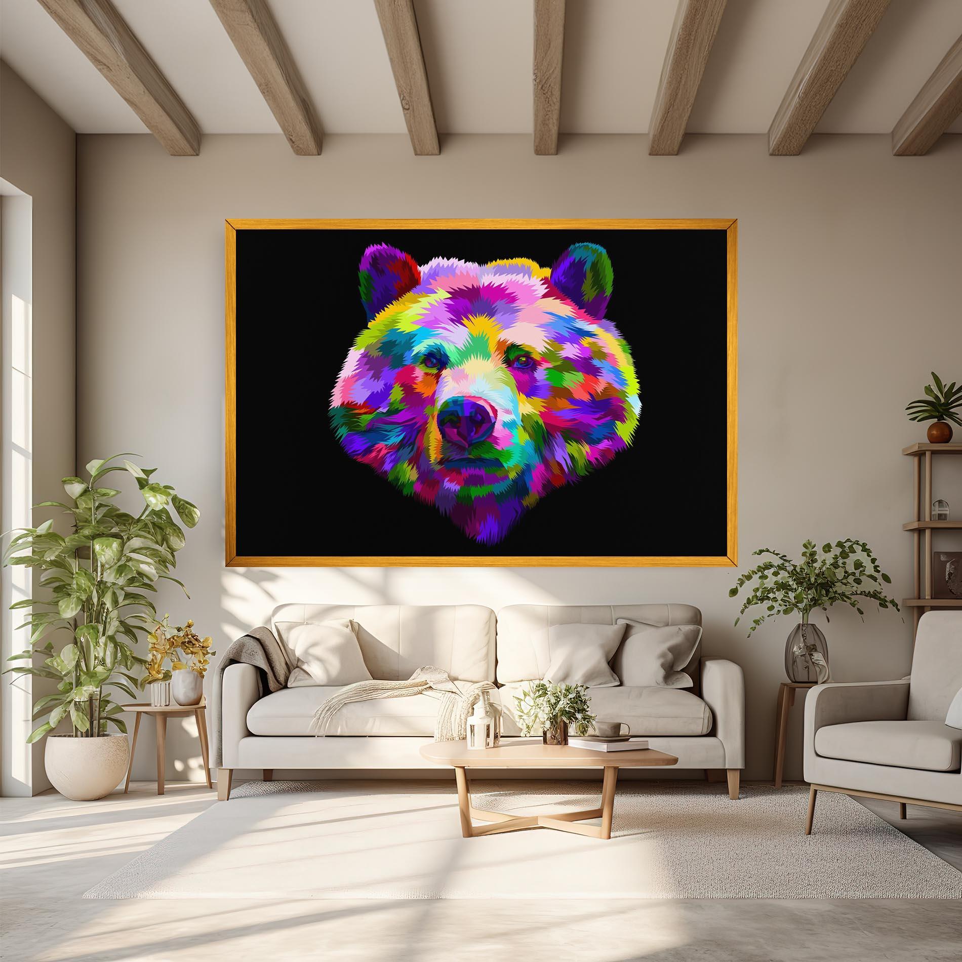 Tablou Canvas Bear Head Art mockup 6
