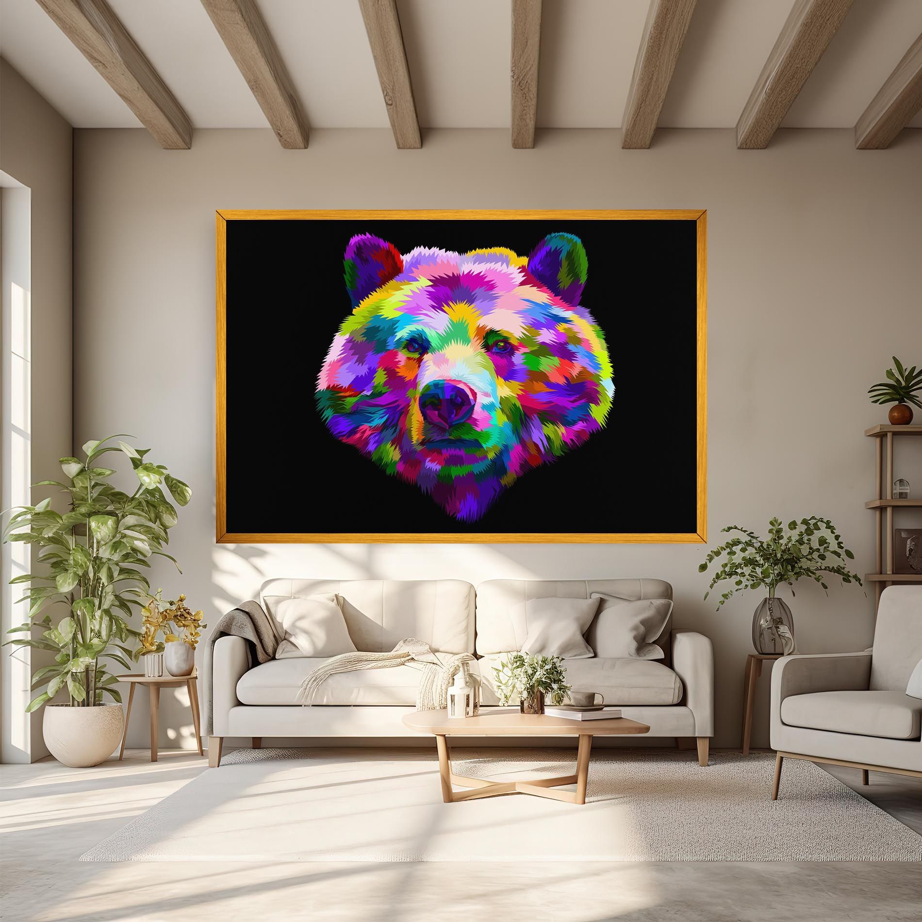 Bear Head Art mockup 6