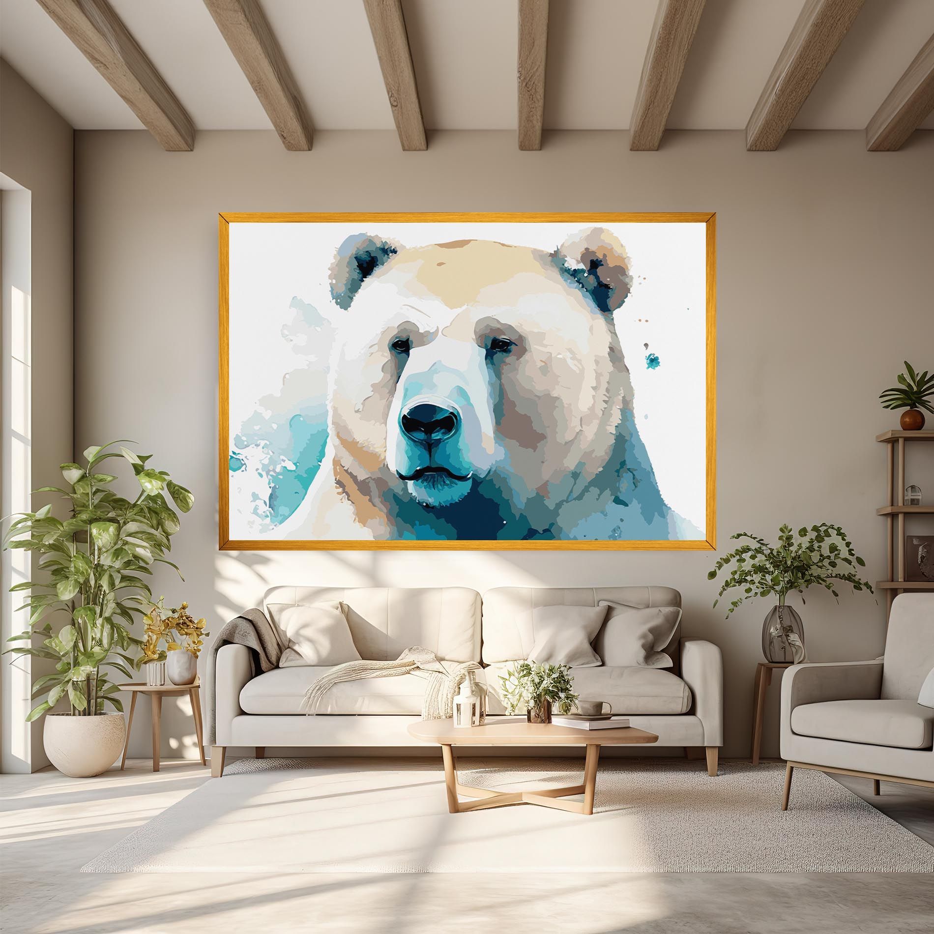 Big Watercolor Bear mockup 6