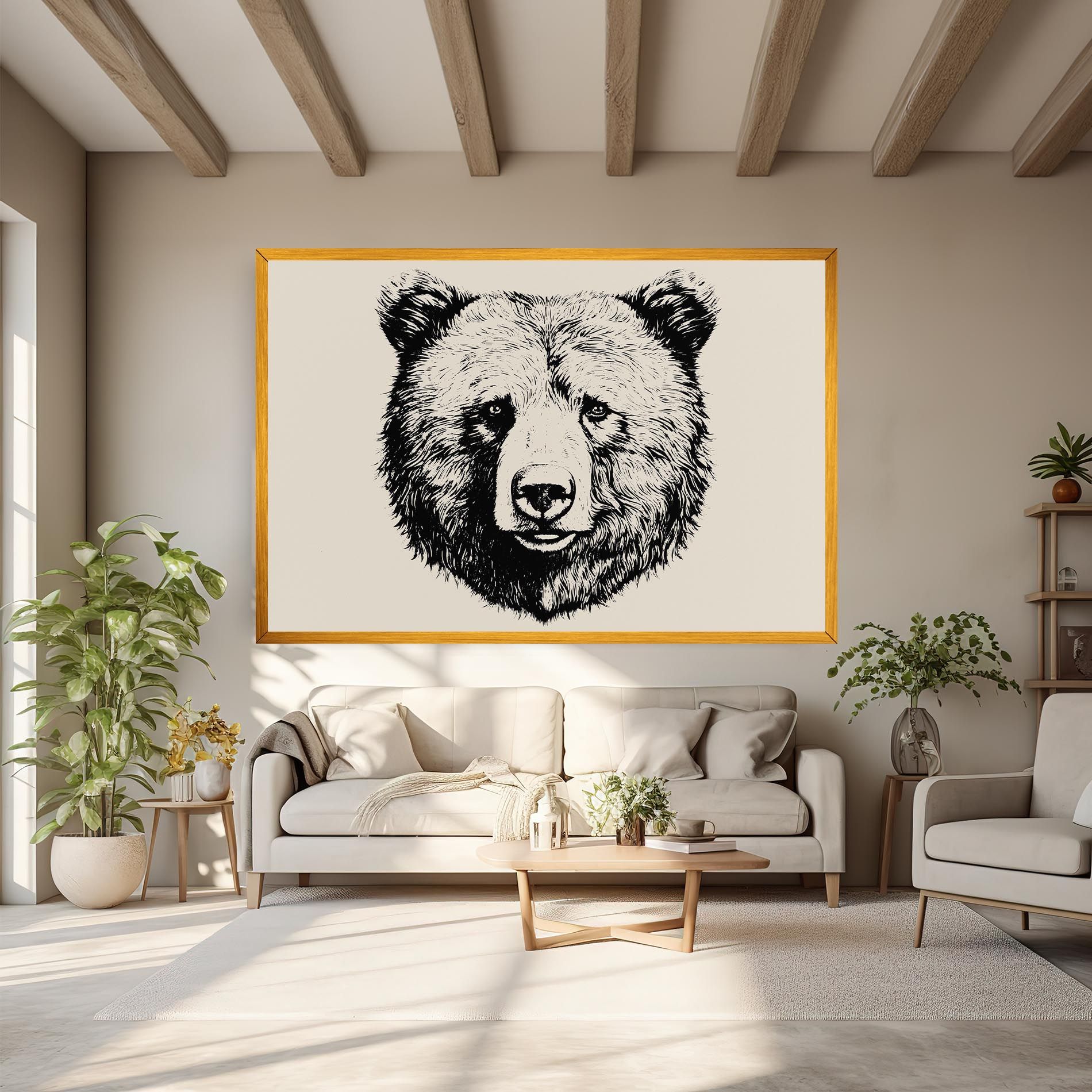 Cream Head Bear mockup 6