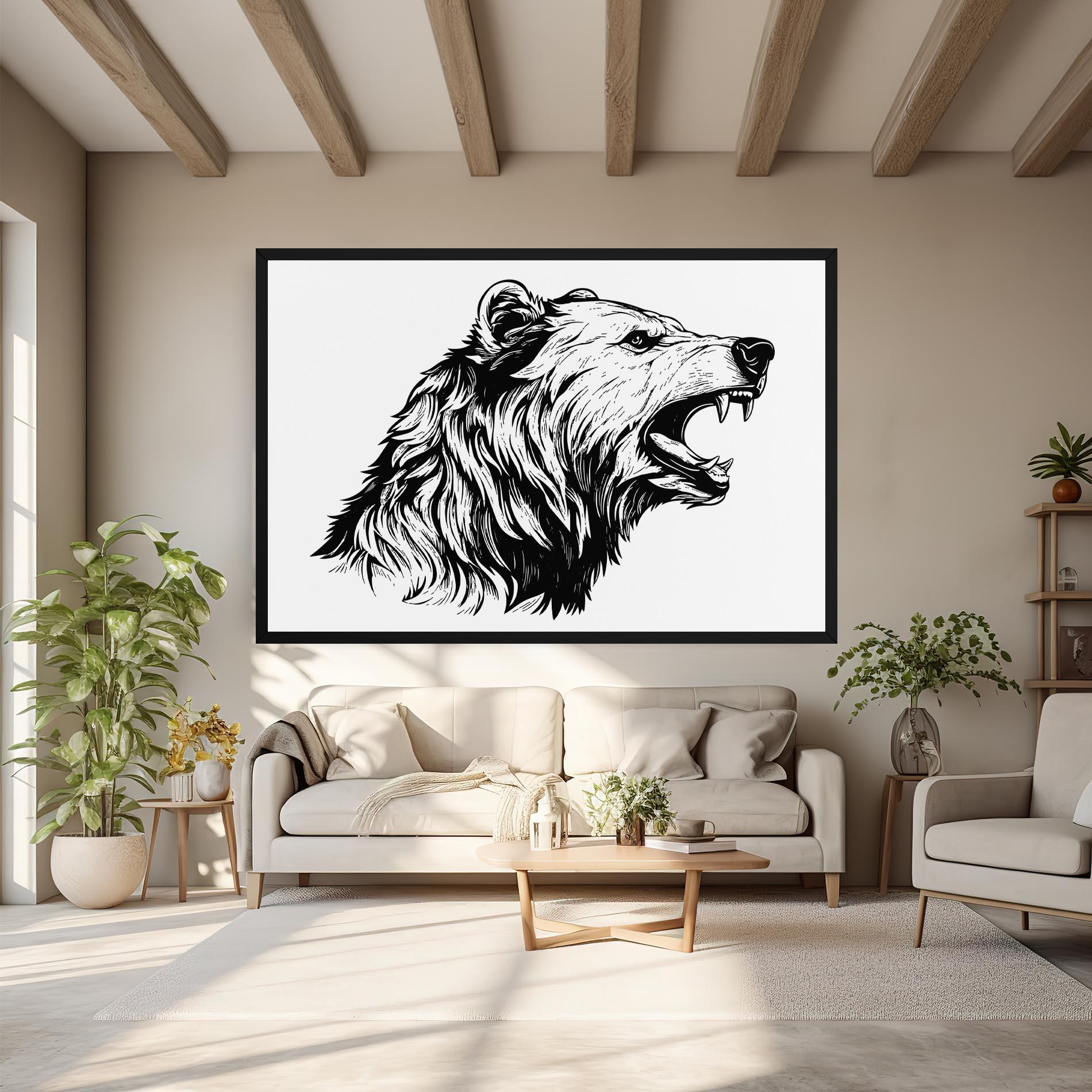 Tablou Canvas Angry Bear mockup 6