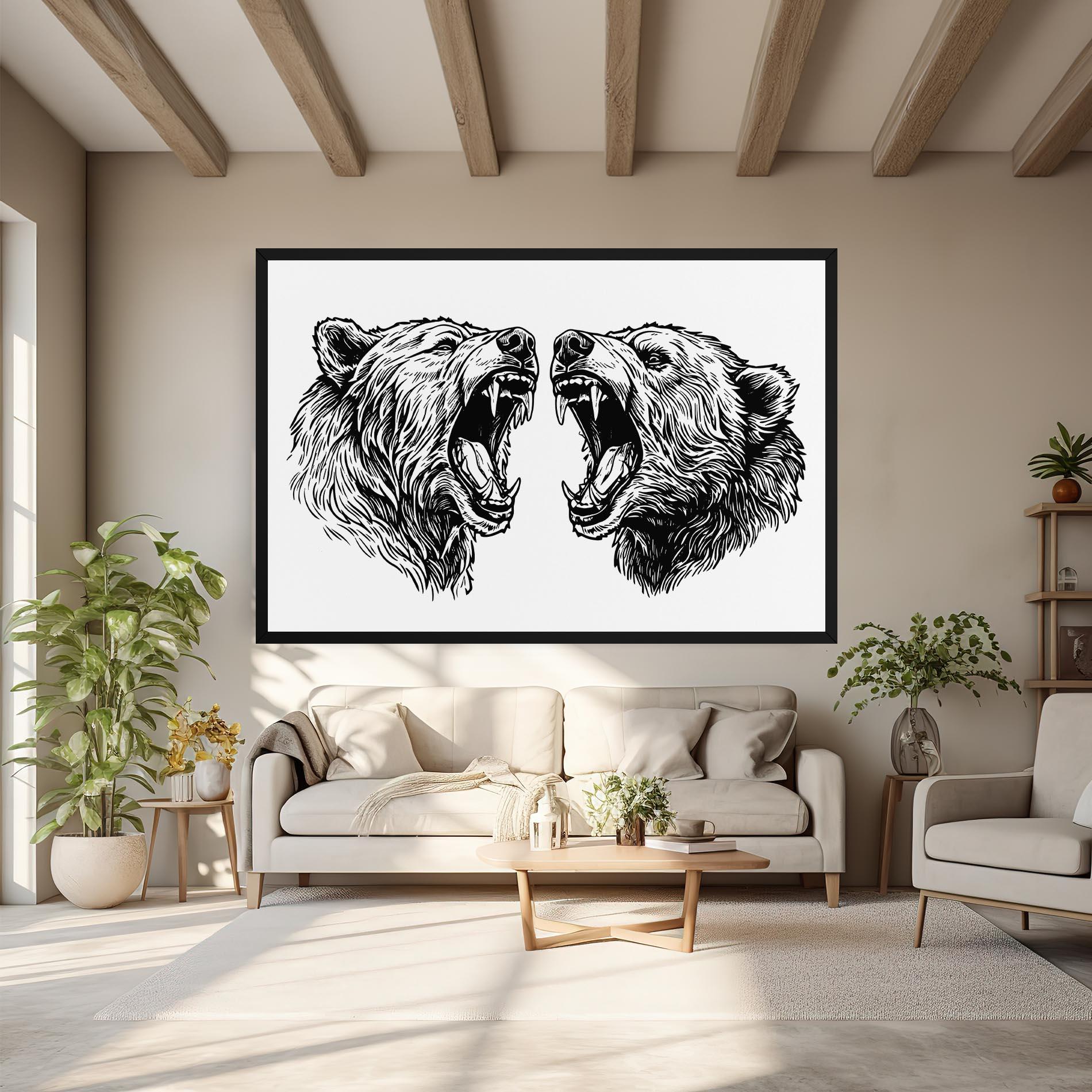 Tablou Canvas Bear Bite mockup 6