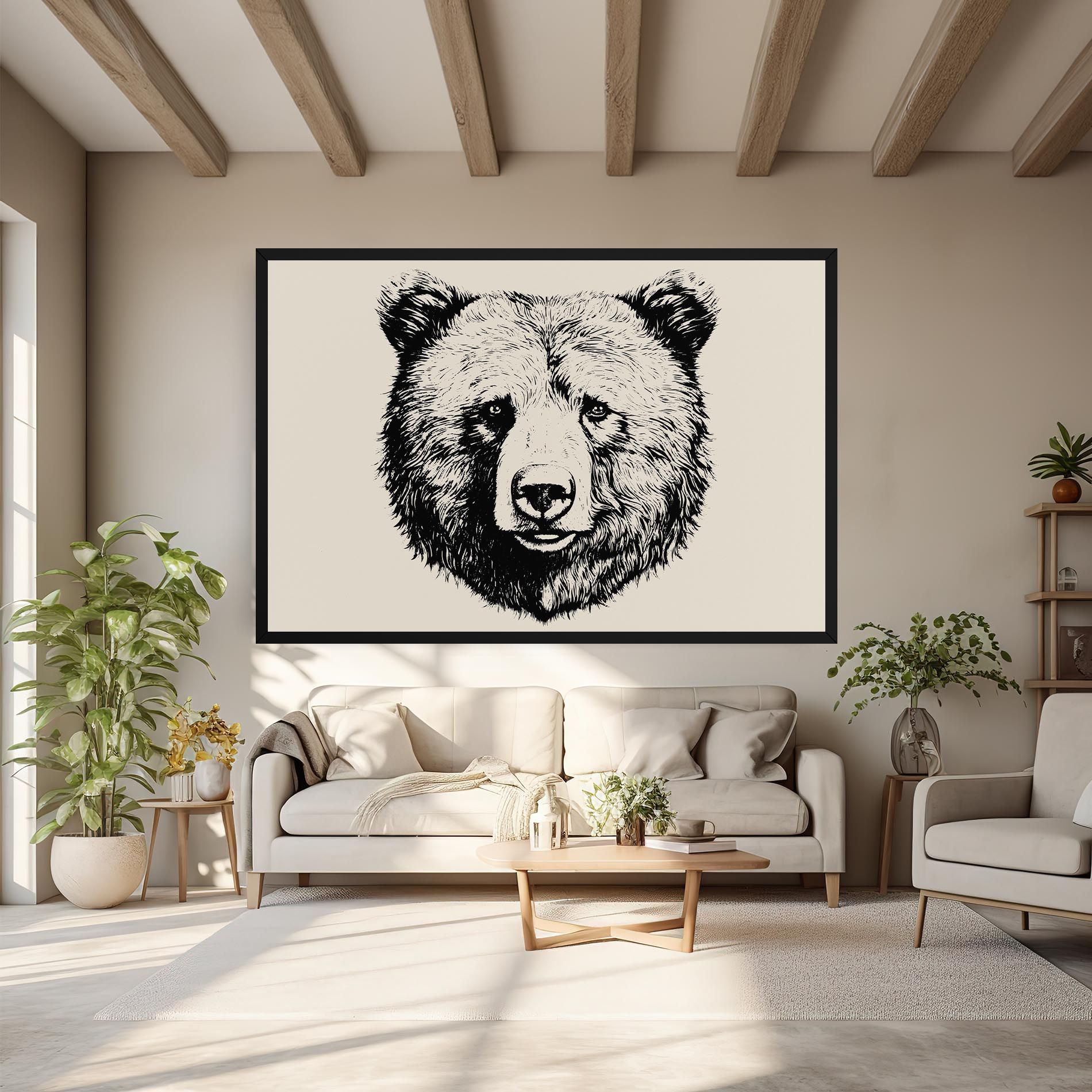 Cream Head Bear mockup 6