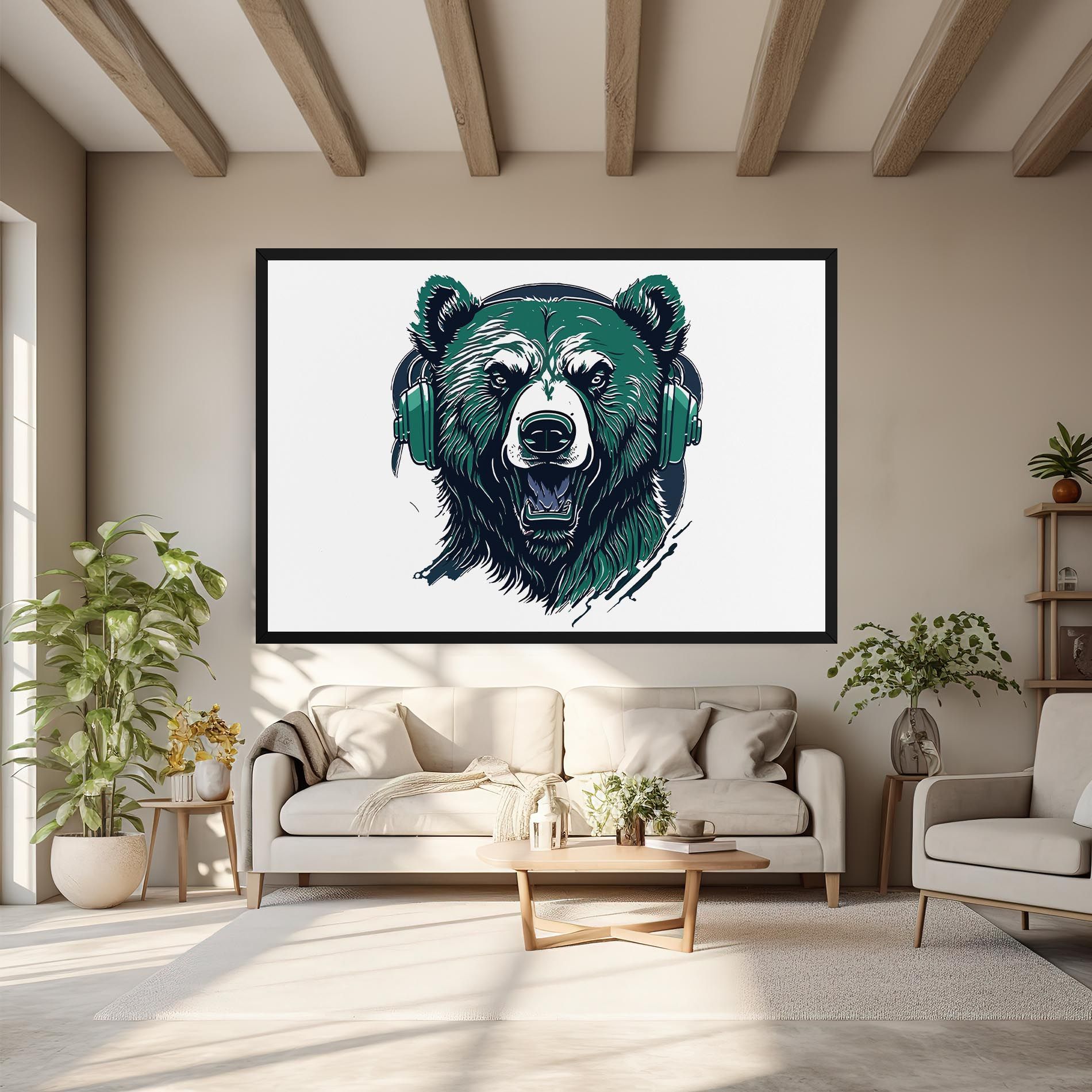 Green Music Bear mockup 6