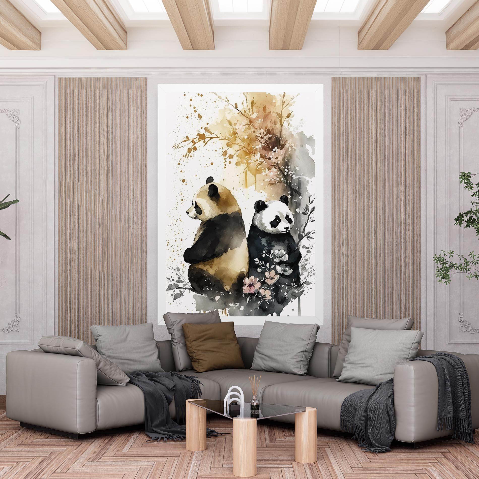 Tablou Canvas Gold Panda Art mockup 6