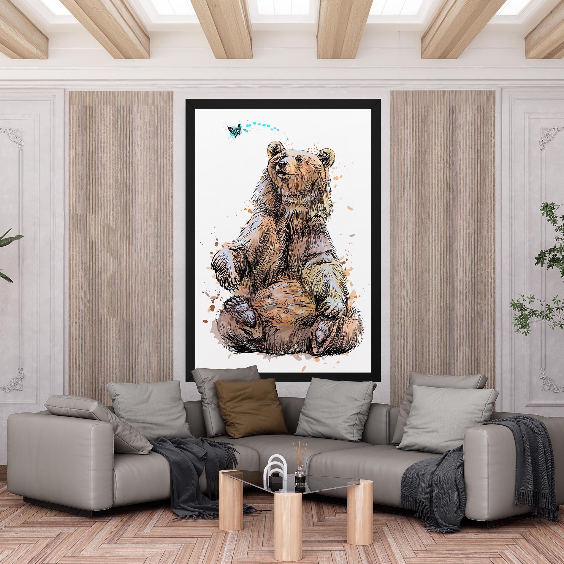 Tablou Canvas Butterfly Bear mockup 6