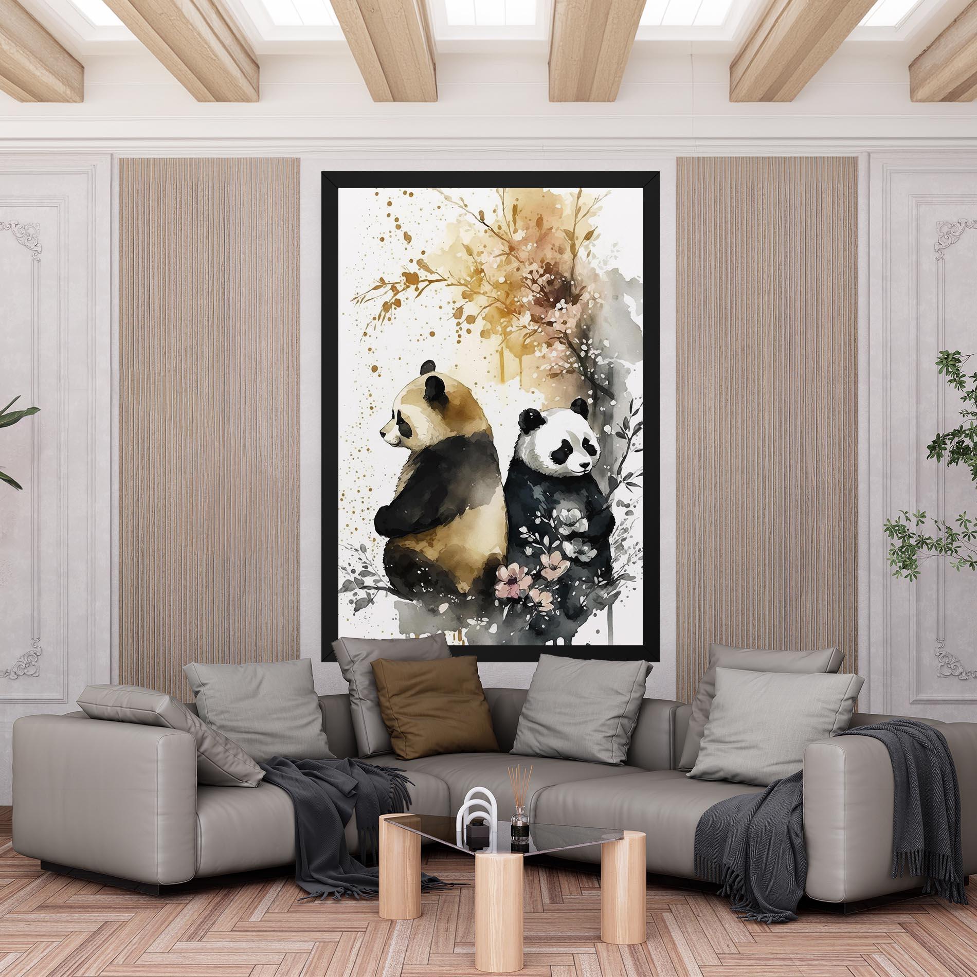 Tablou Canvas Gold Panda Art mockup 6