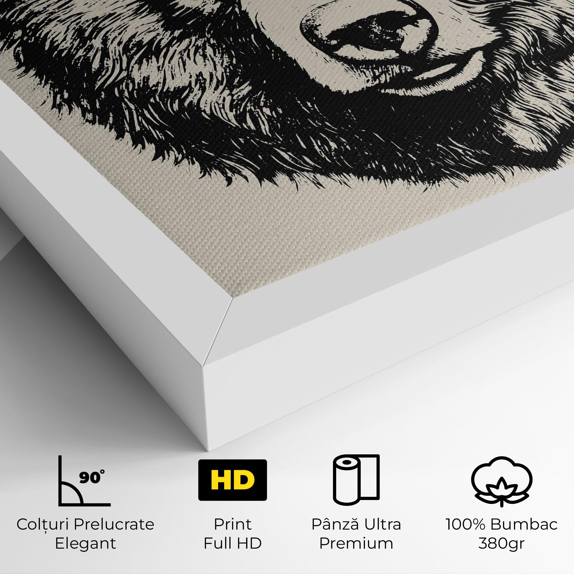 Tablou Canvas Cream Head Bear mockup 4