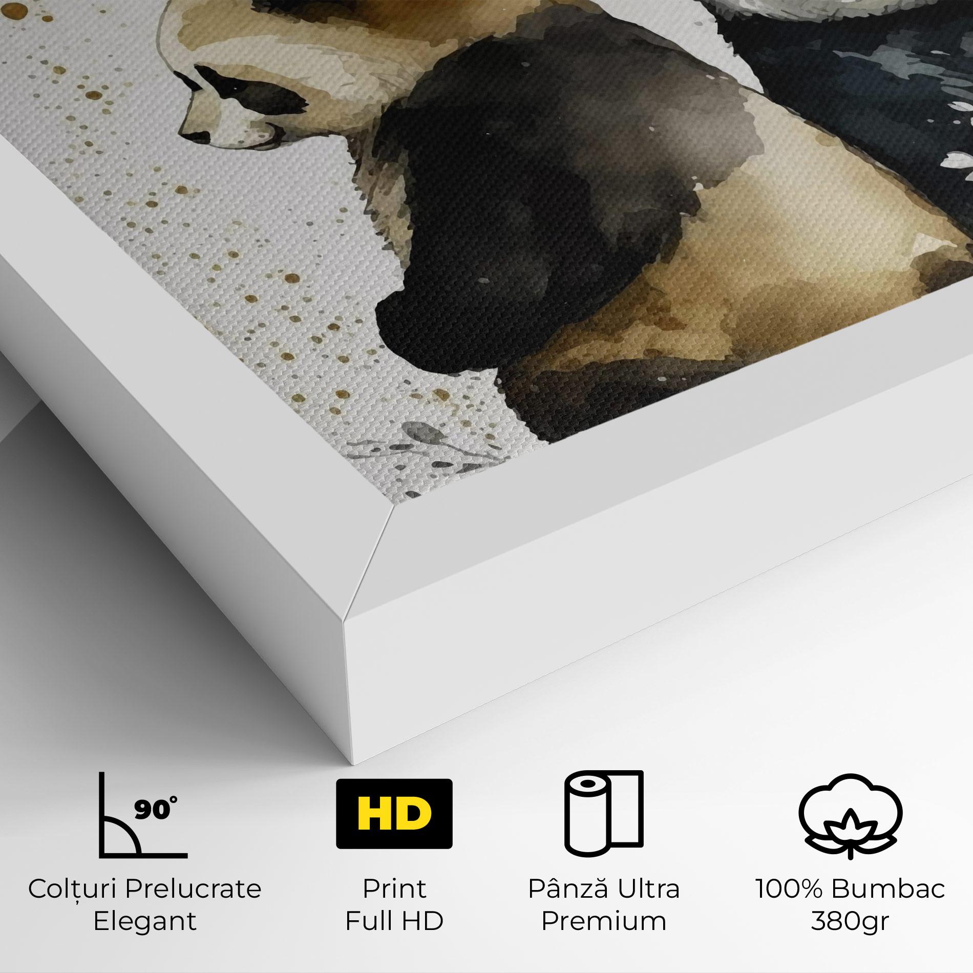 Tablou Canvas Gold Panda Art mockup 4