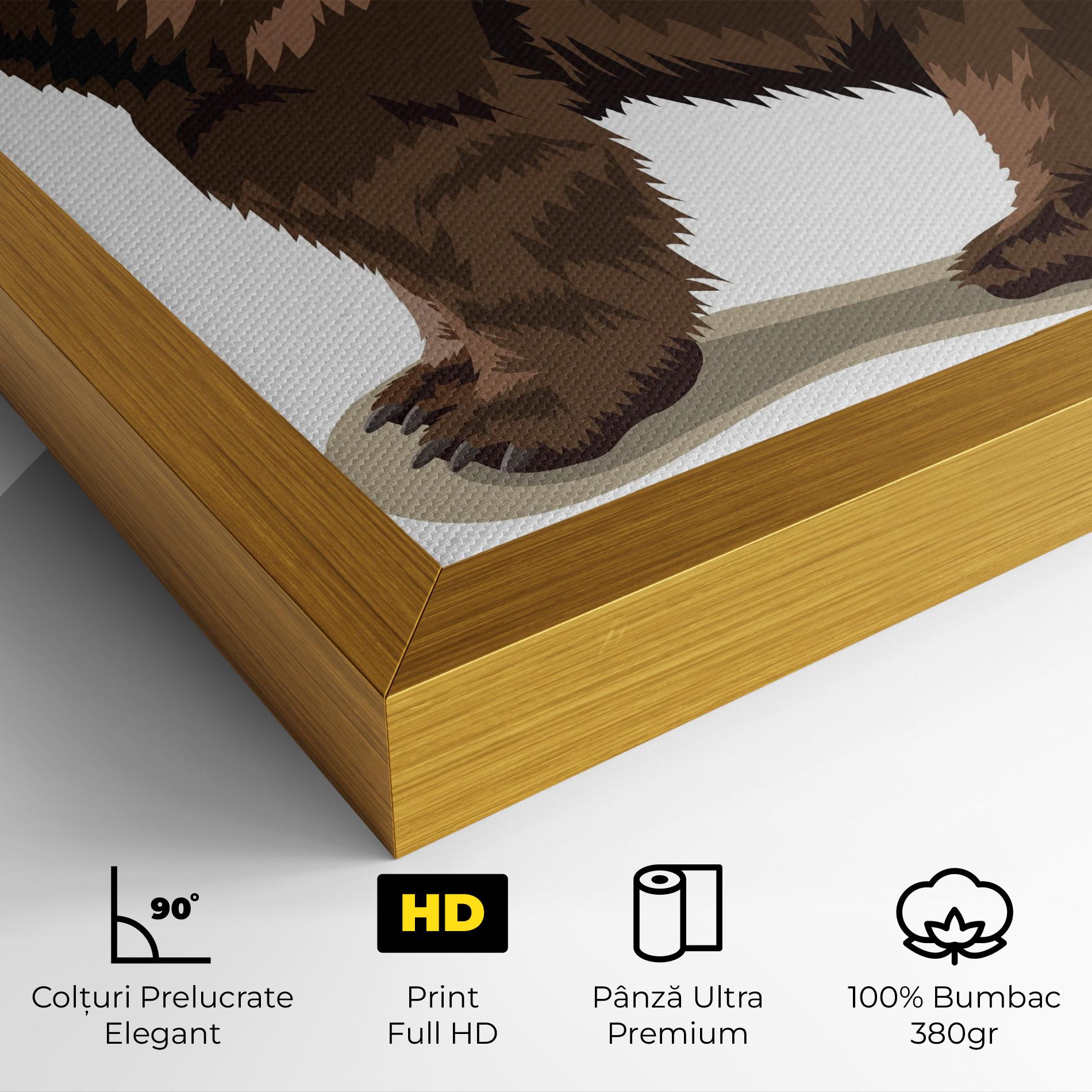 Tablou Canvas Angry Walking Bear mockup 4