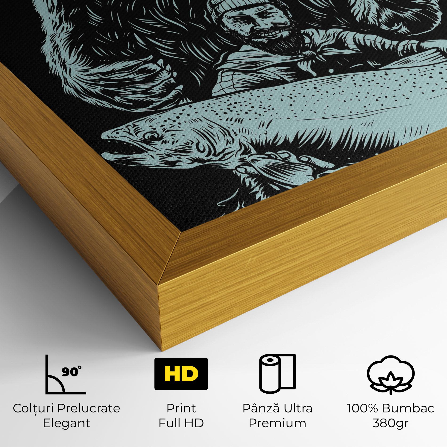 Tablou Canvas Fishing Bear mockup 4