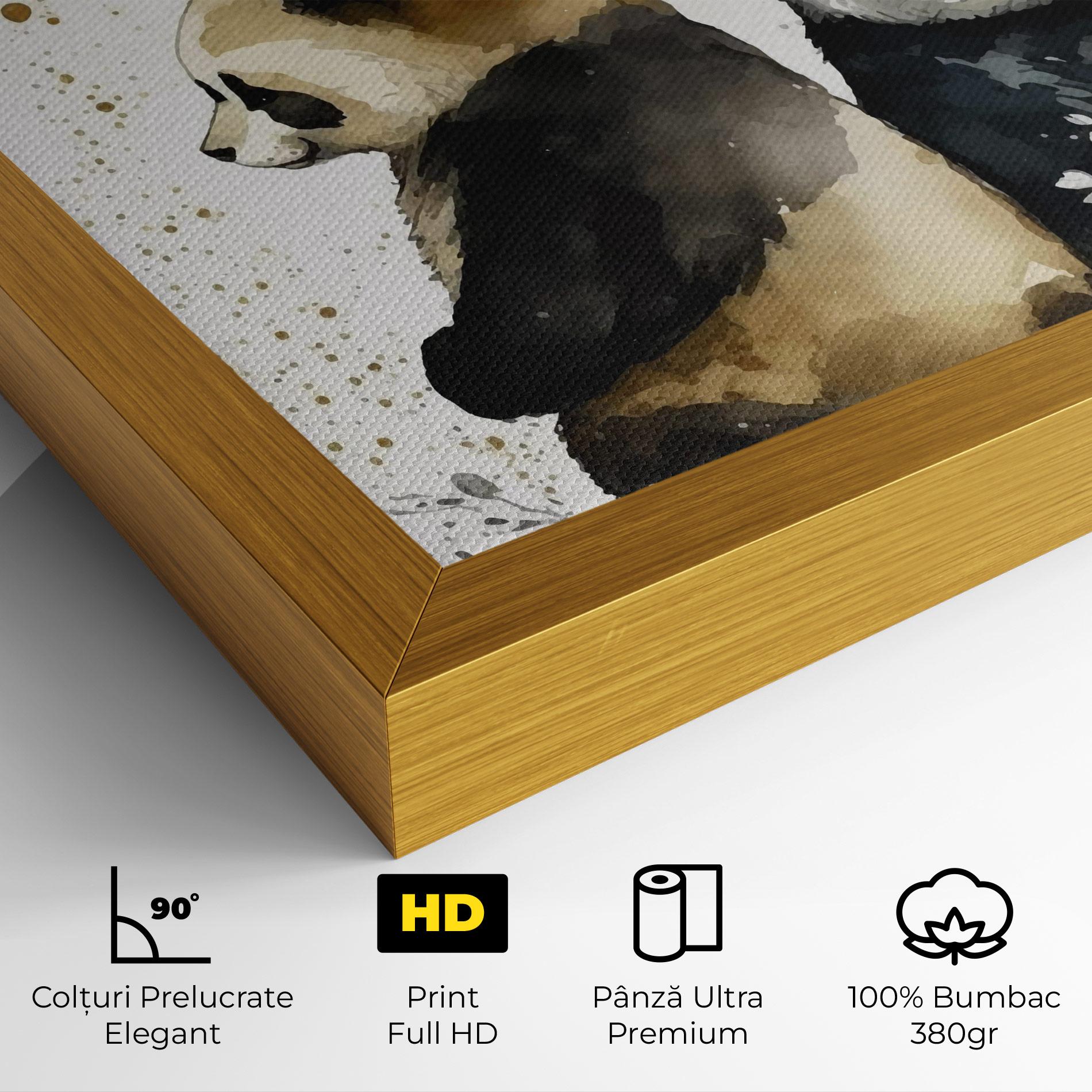 Tablou Canvas Gold Panda Art mockup 4