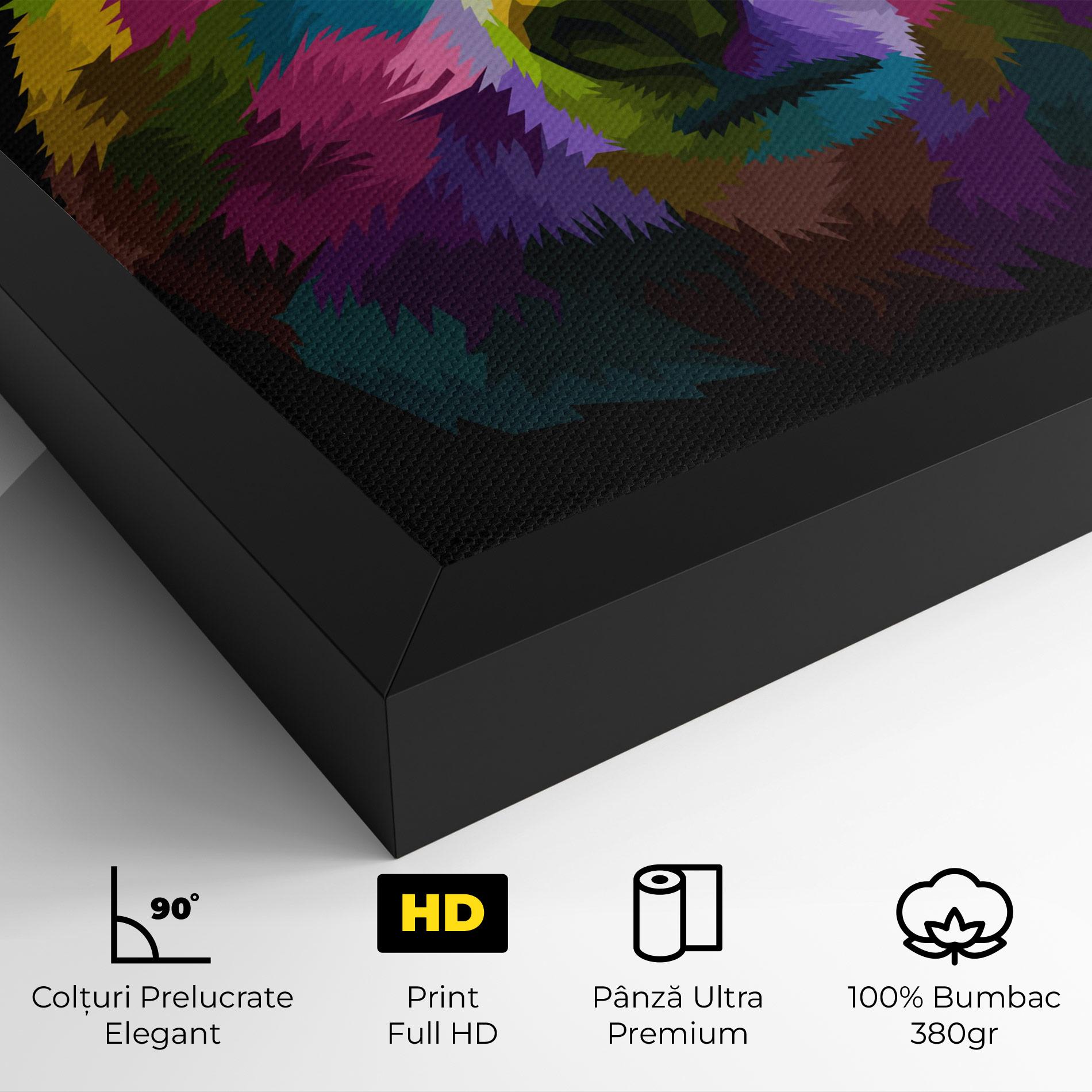 Tablou Canvas Colorful Bear Head mockup 4