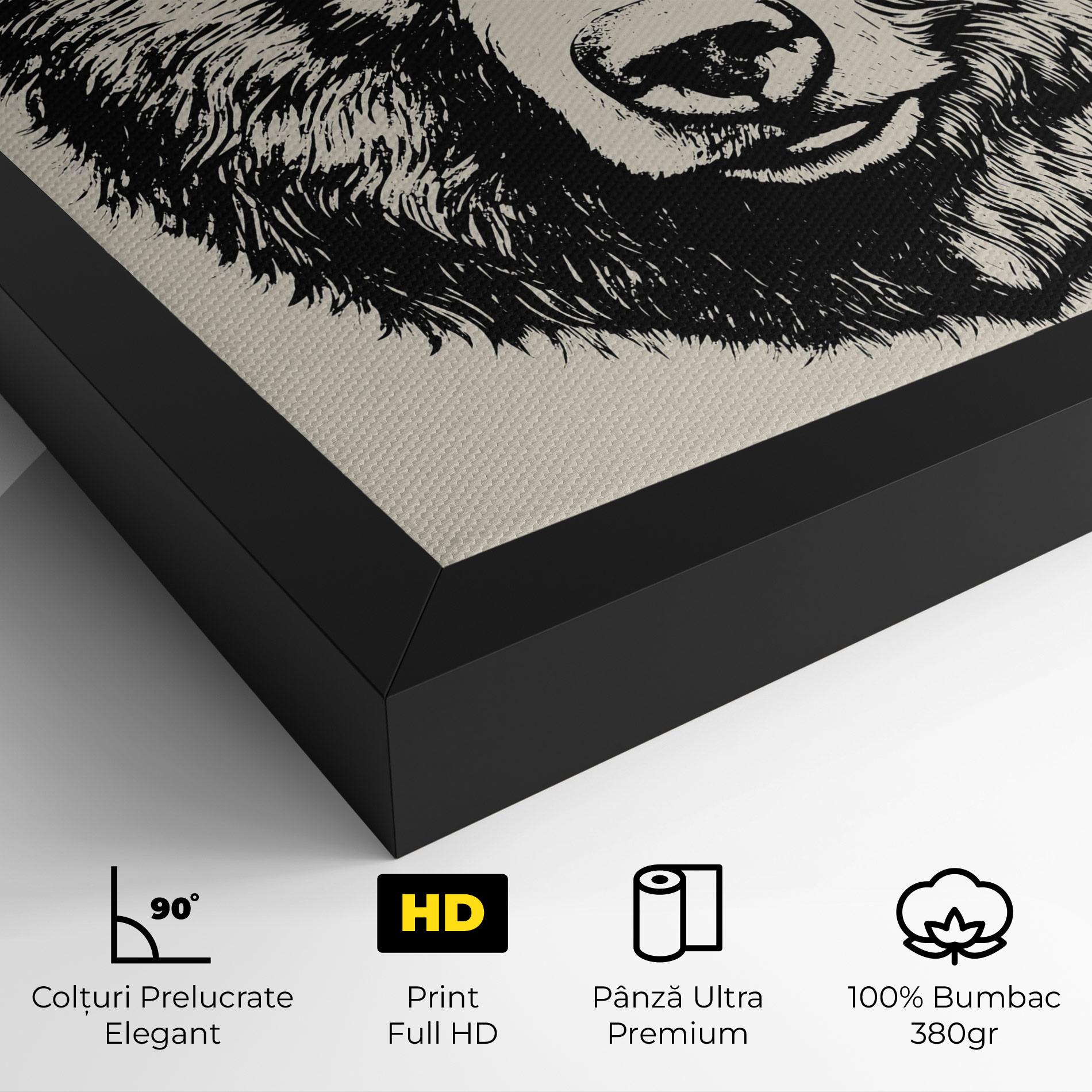 Tablou Canvas Cream Head Bear mockup 4