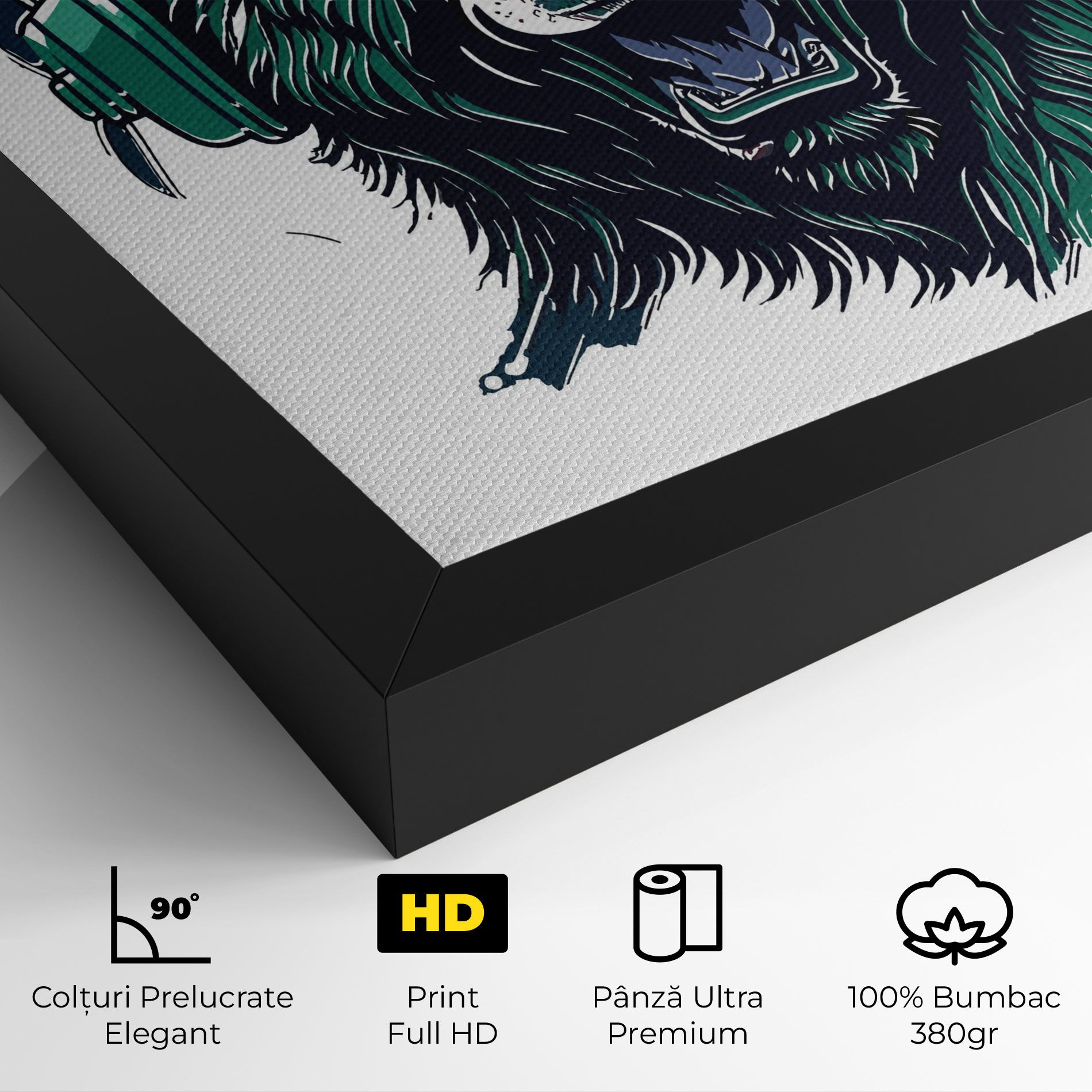 Green Music Bear mockup 4