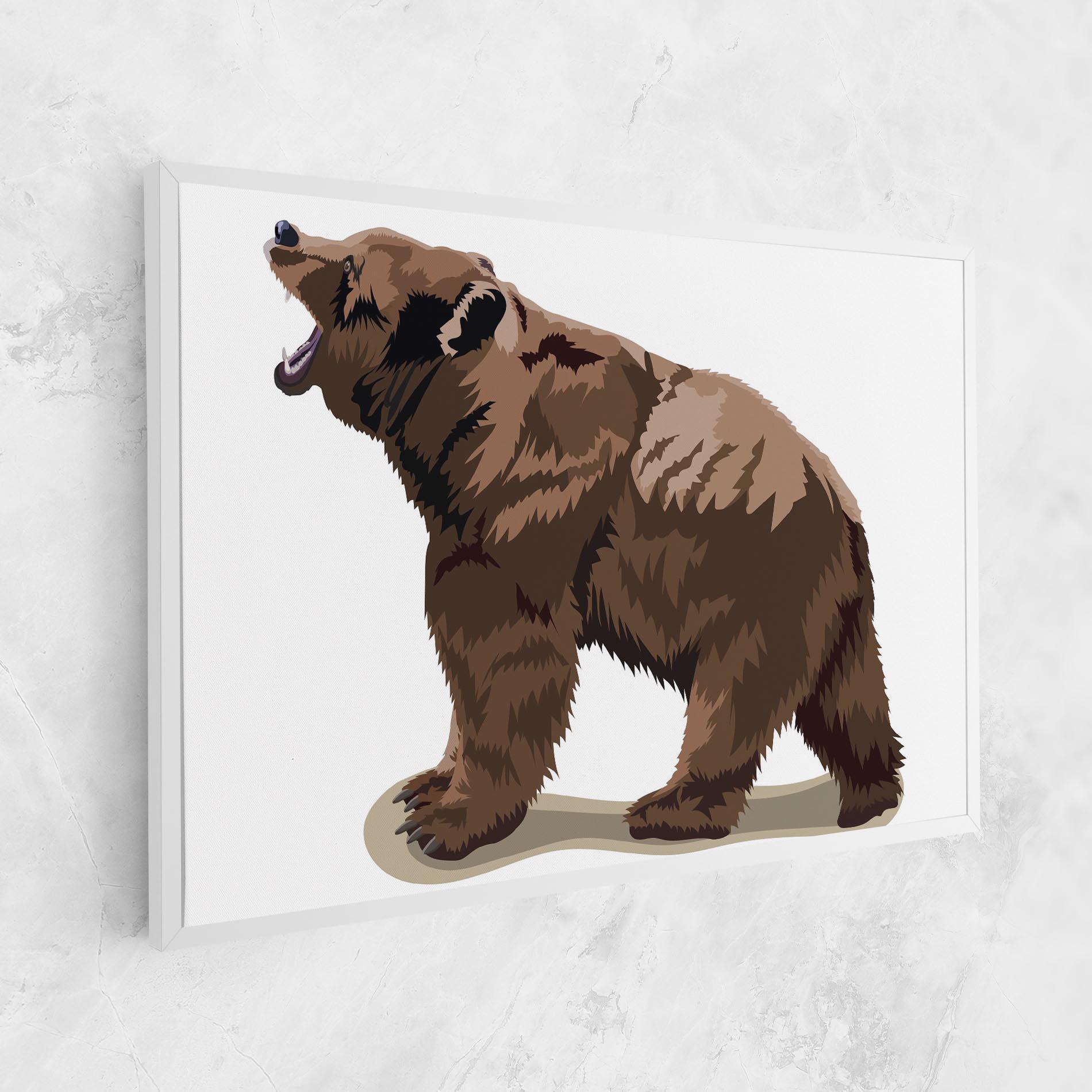 Tablou Canvas Angry Walking Bear mockup 1