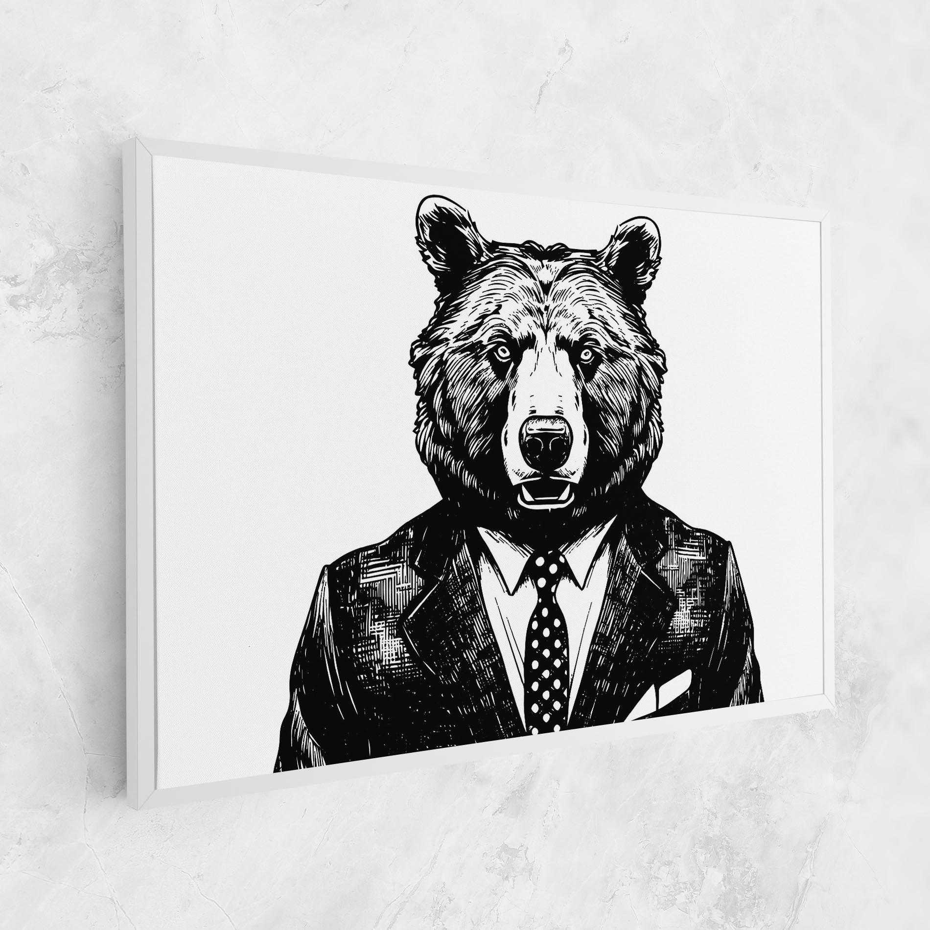 Tablou Canvas Bear In Suit mockup 1