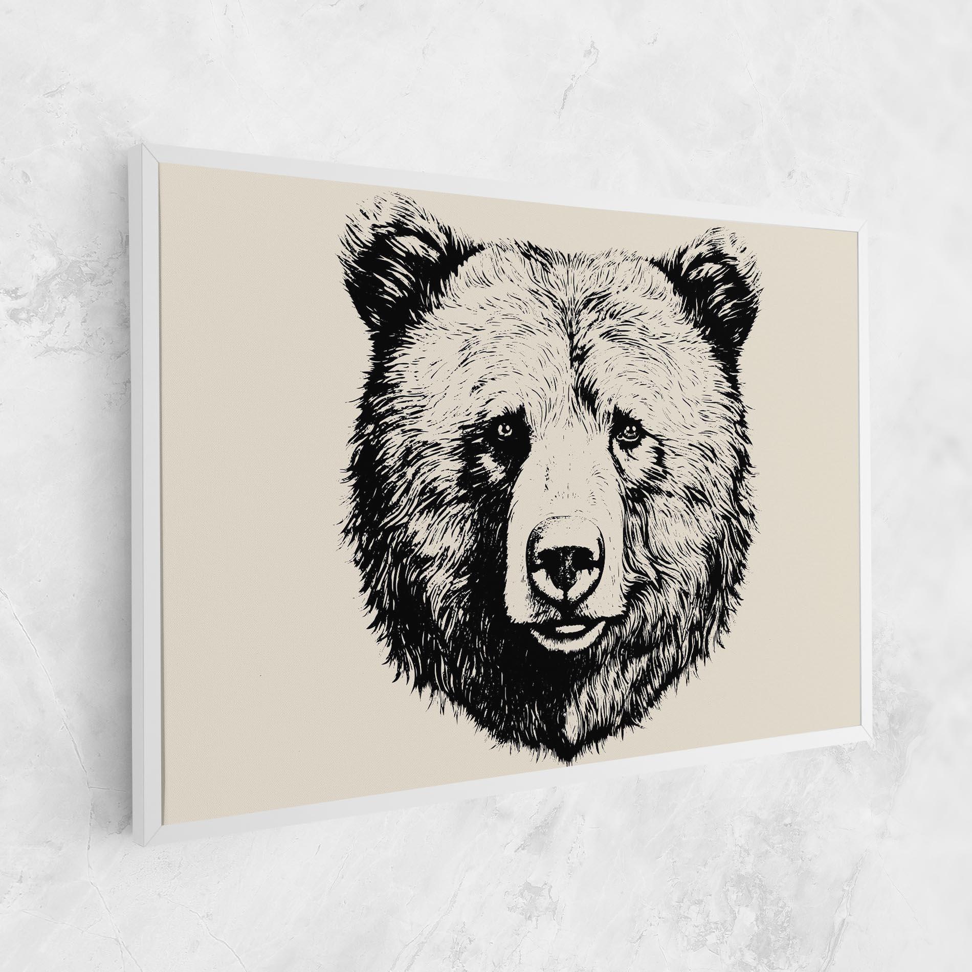 Tablou Canvas Cream Head Bear mockup 1