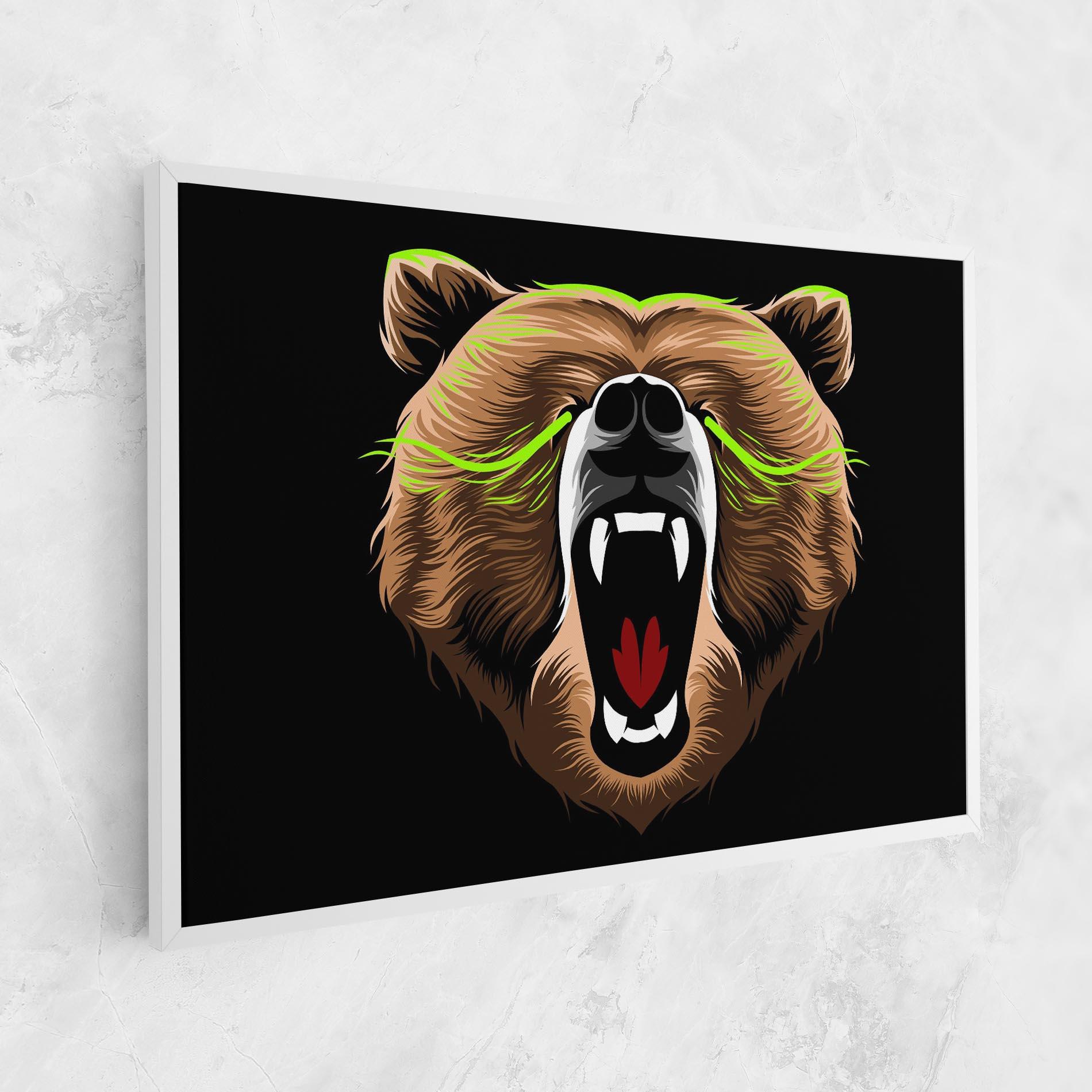 Tablou Canvas Green Line Bear mockup 1