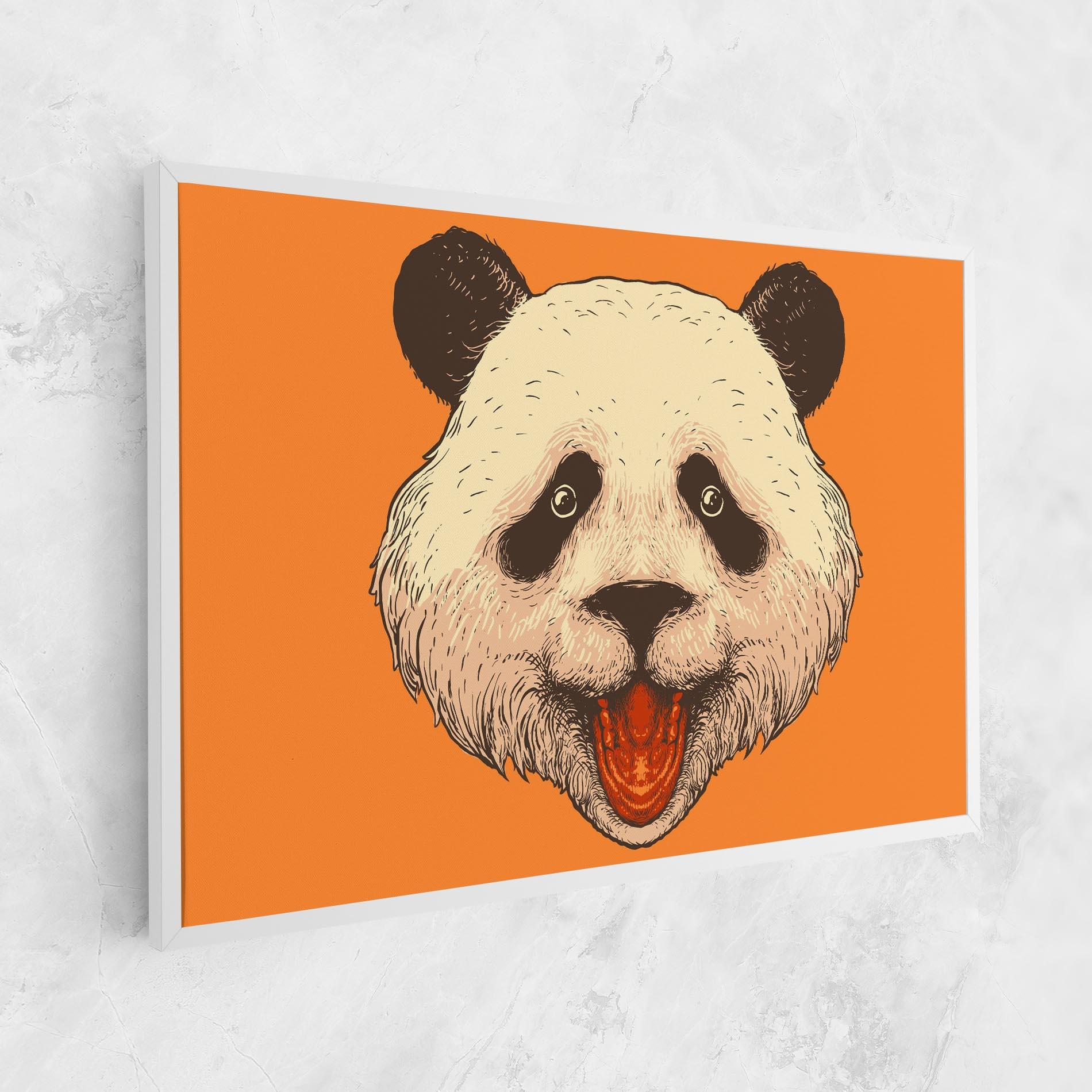 Tablou Canvas Panda On Orange mockup 1