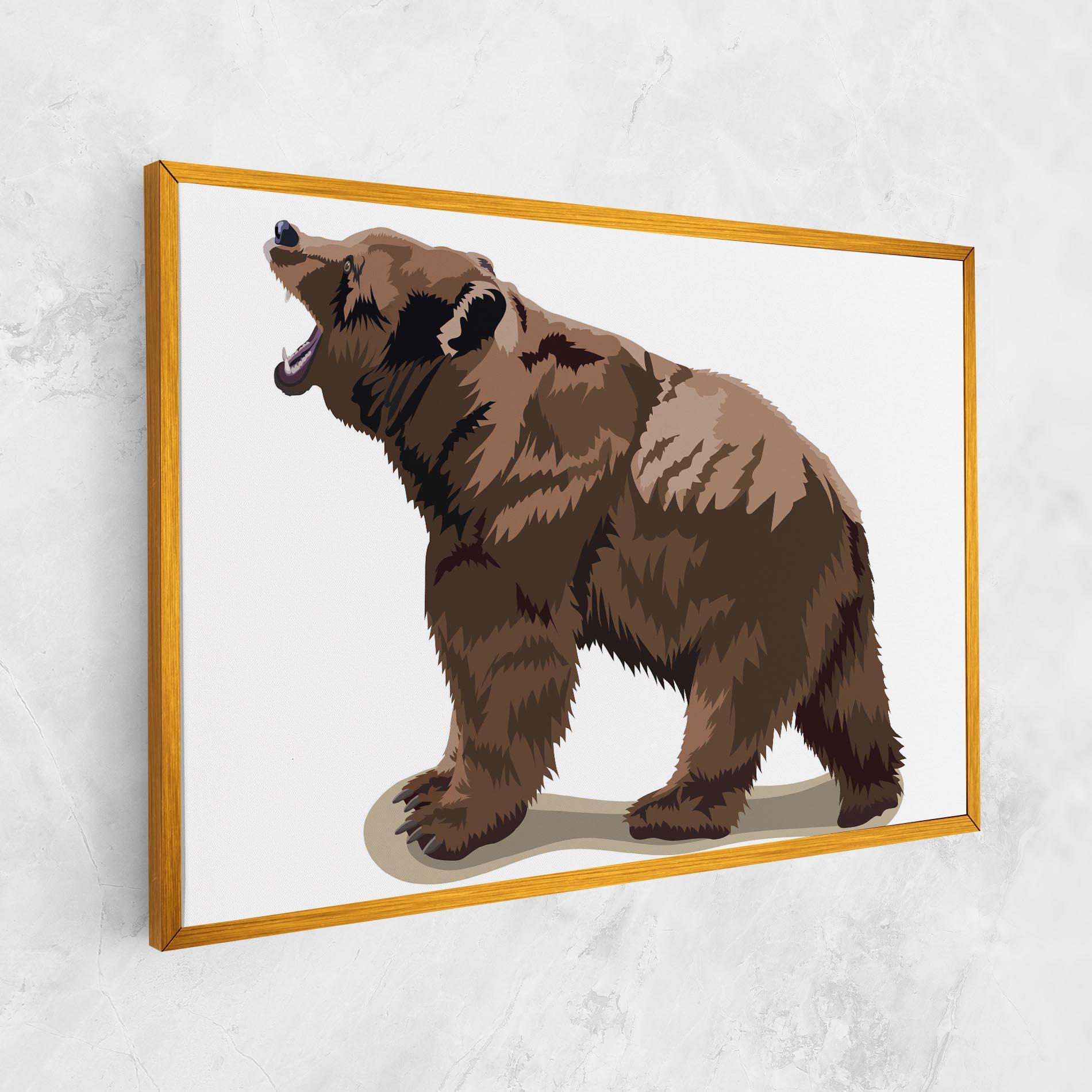Tablou Canvas Angry Walking Bear mockup 1