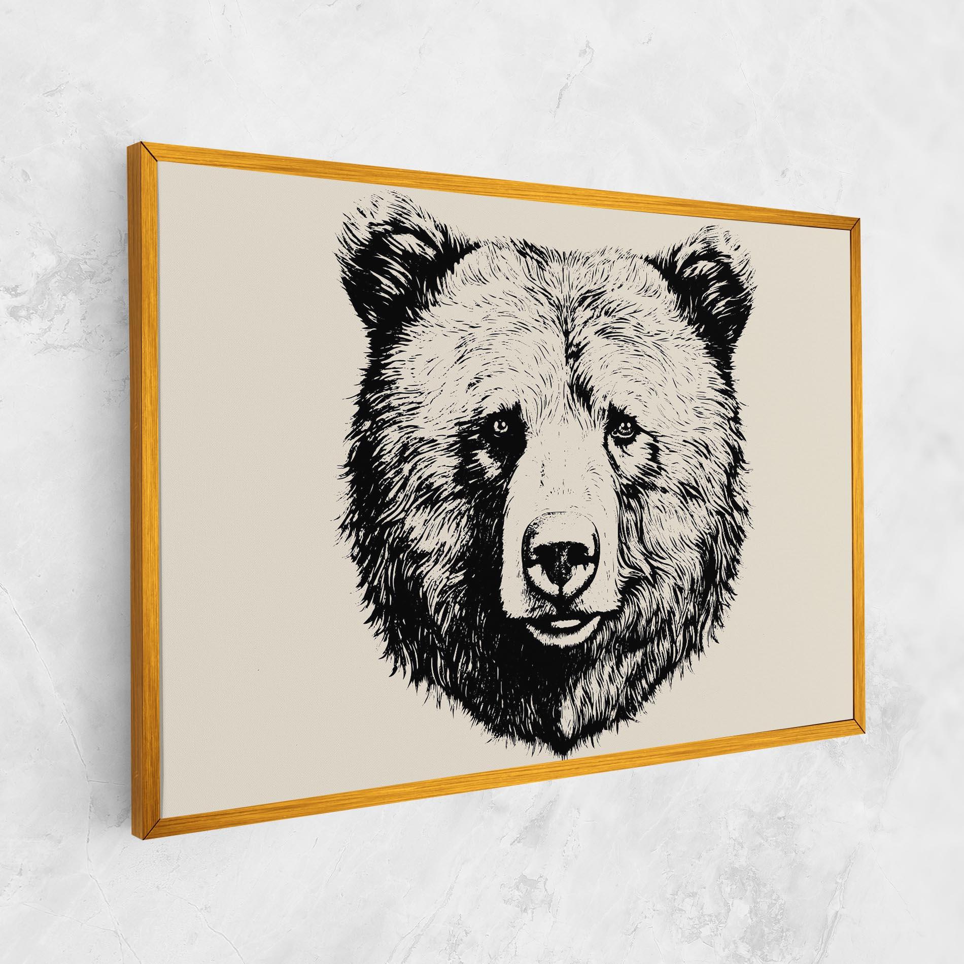 Tablou Canvas Cream Head Bear mockup 1