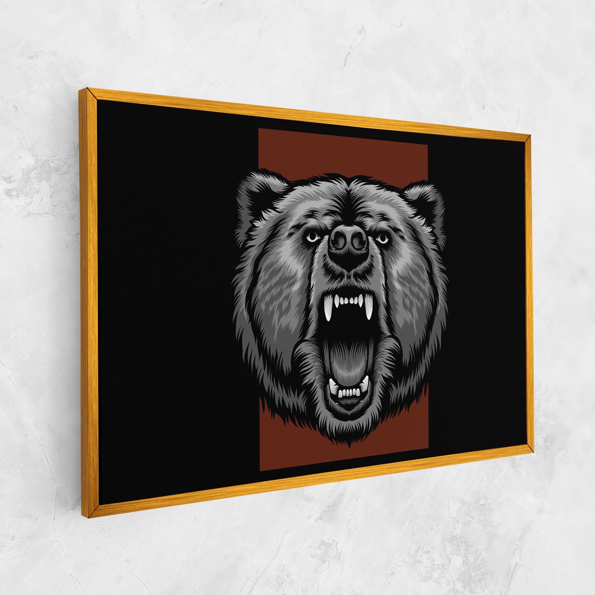 Grey Bear Head mockup 1