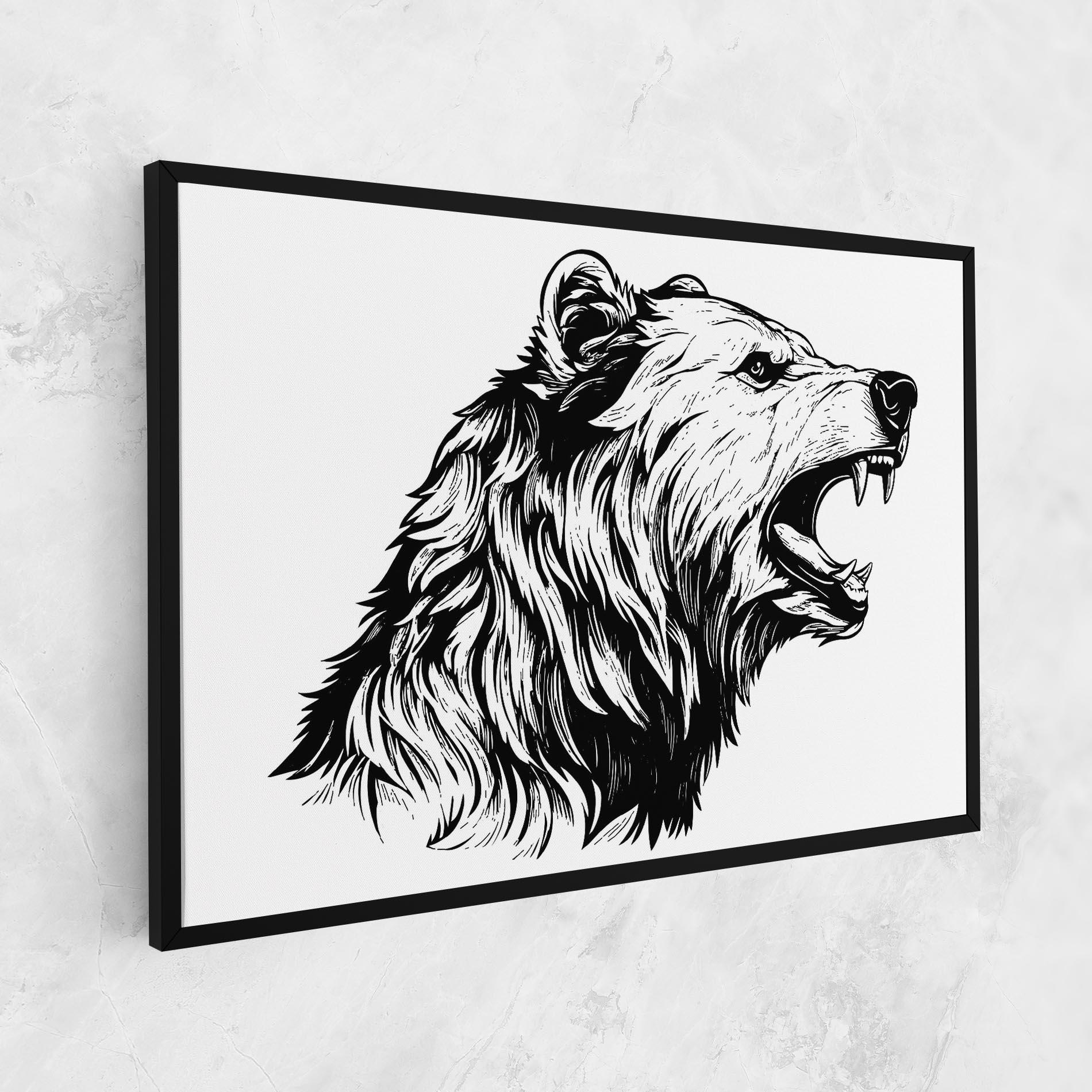 Tablou Canvas Angry Bear mockup 1