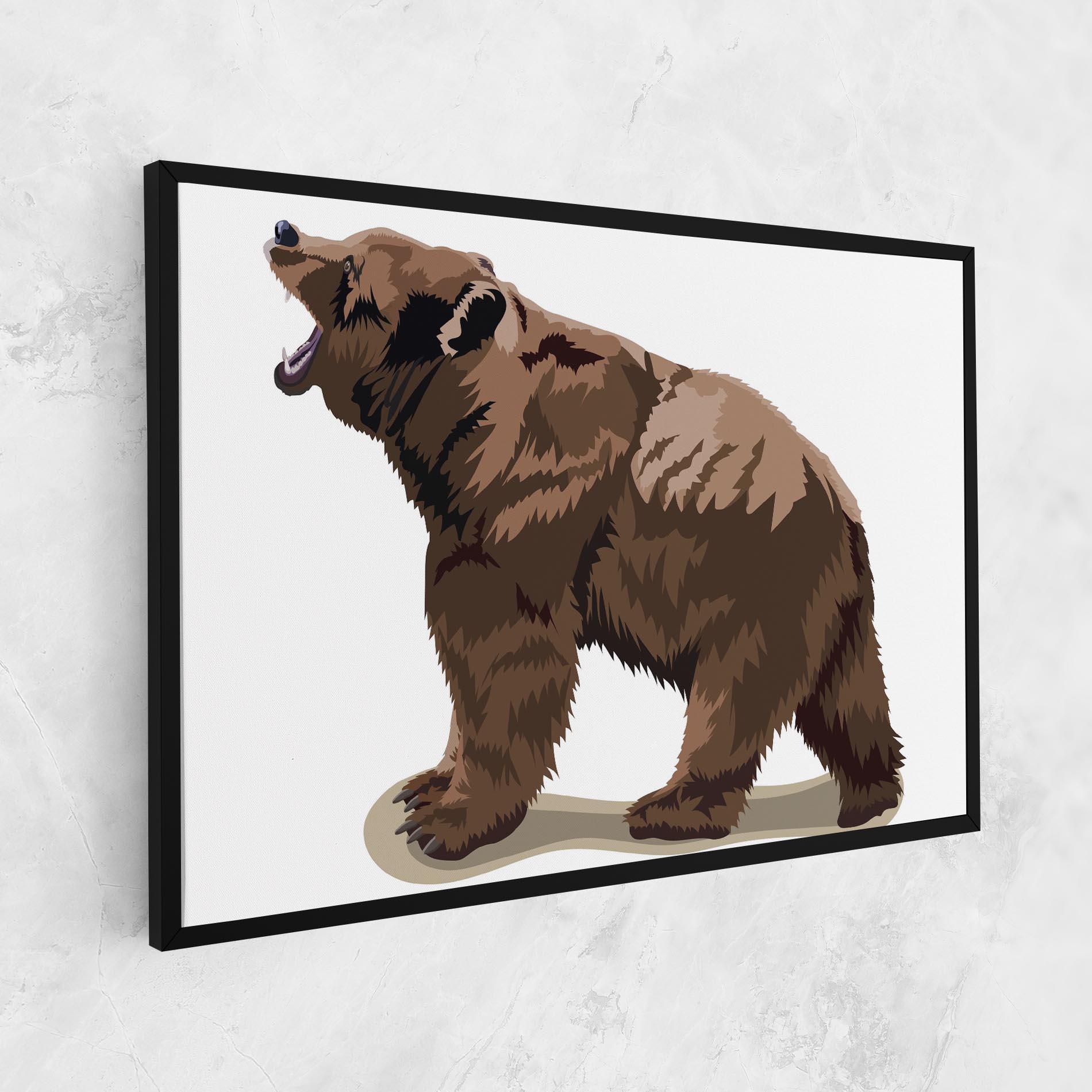 Tablou Canvas Angry Walking Bear mockup 1