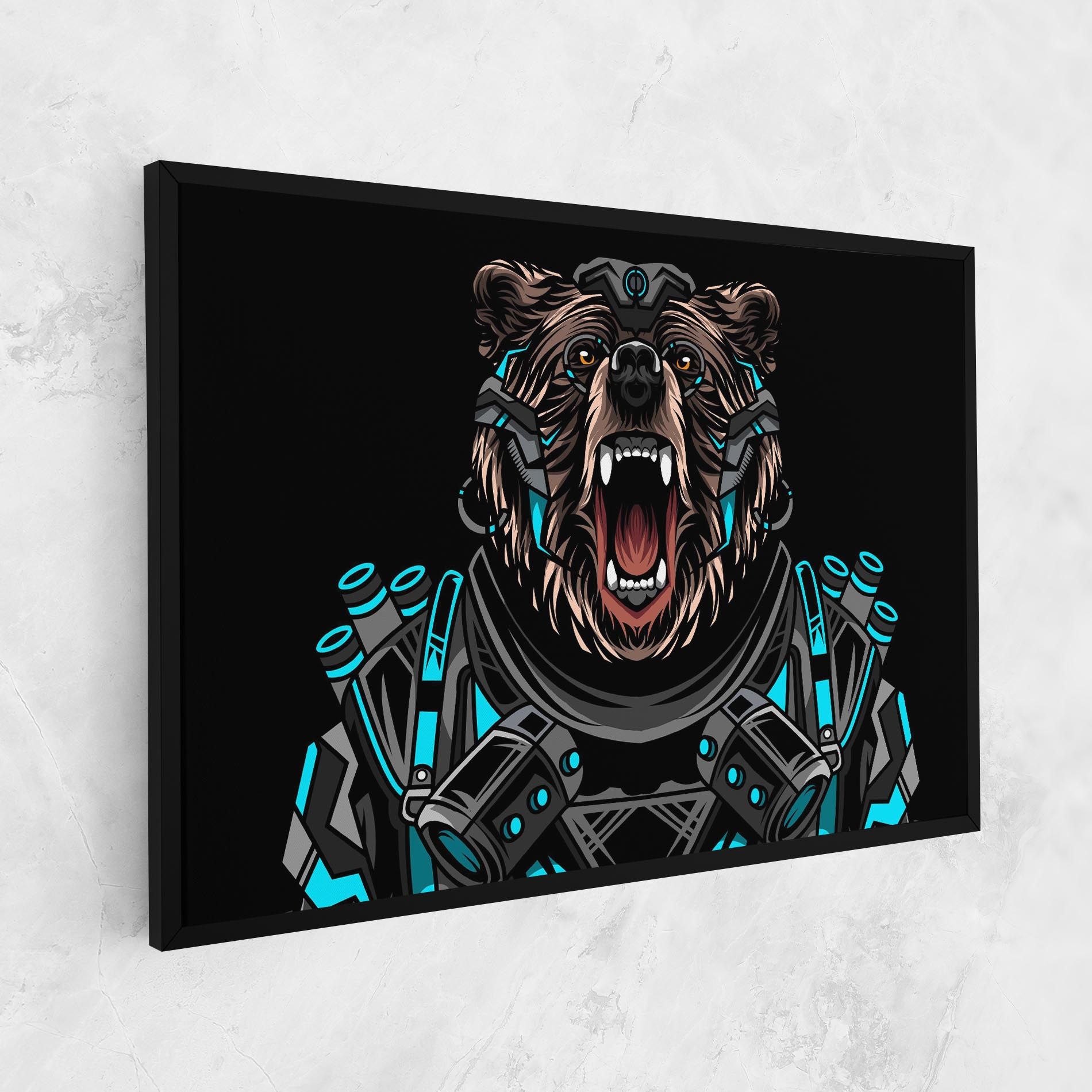 Black Cyborg Bear mockup 1