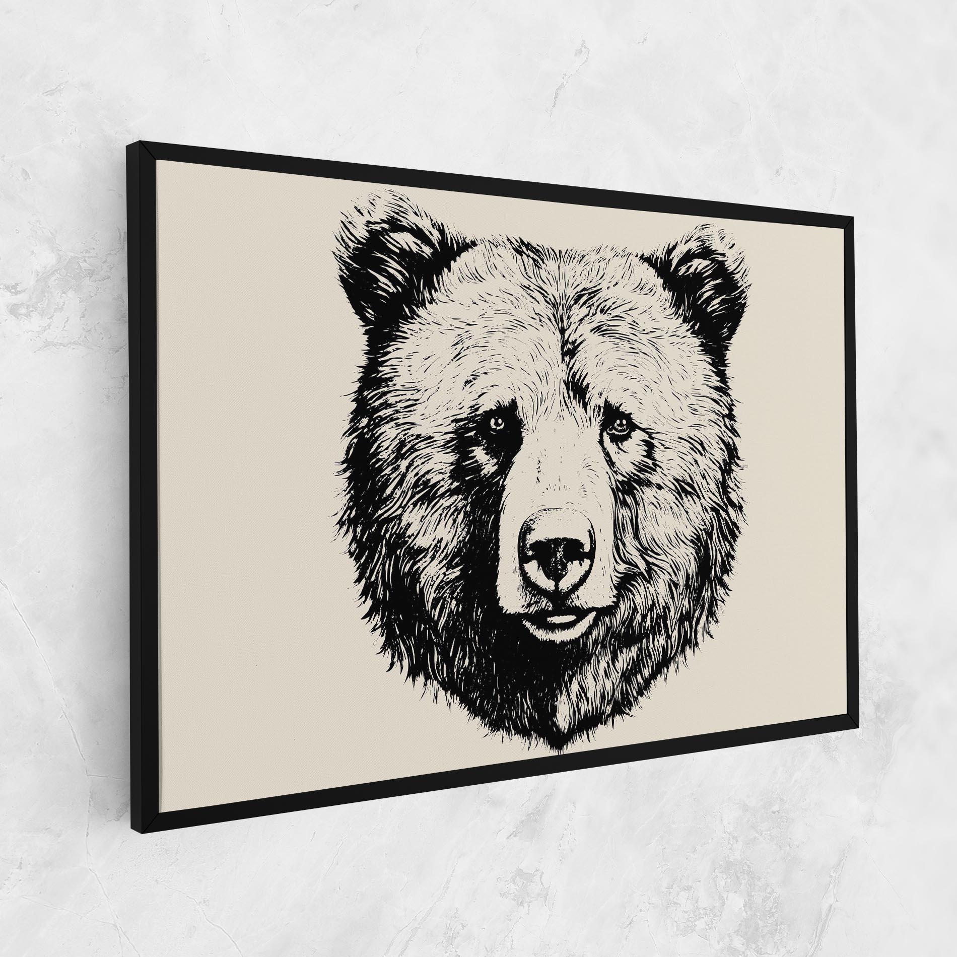 Tablou Canvas Cream Head Bear mockup 1