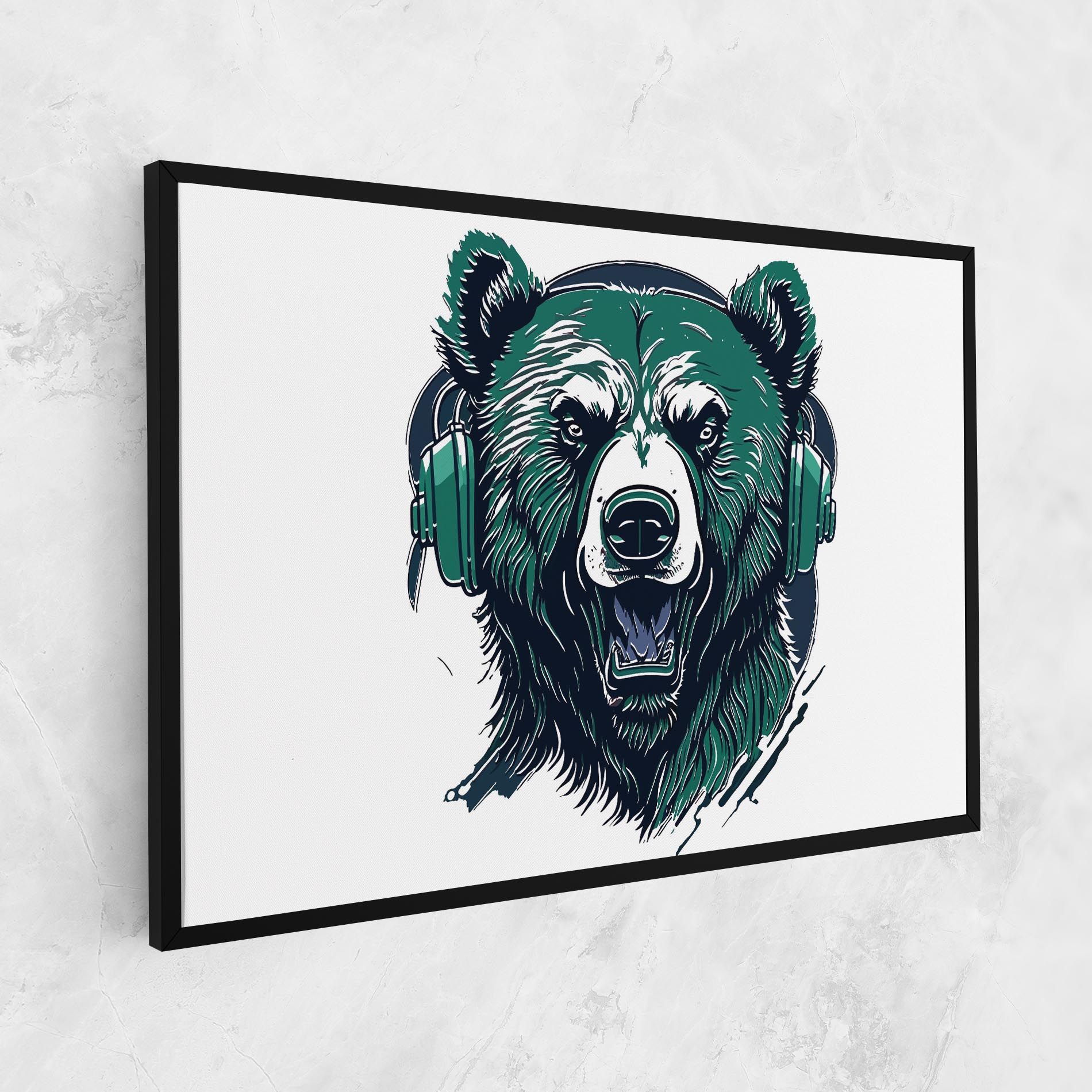 Green Music Bear mockup 1