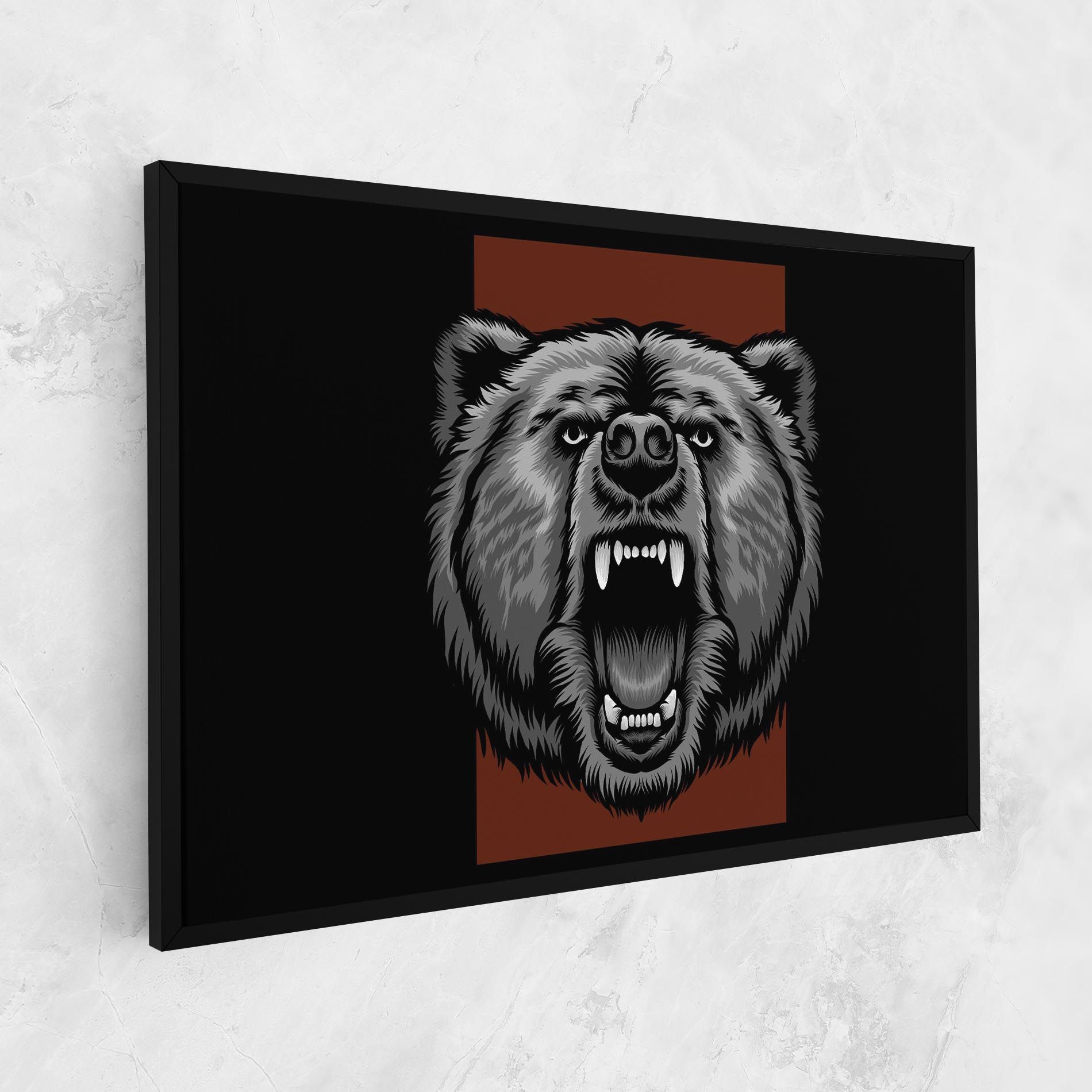 Grey Bear Head mockup 1