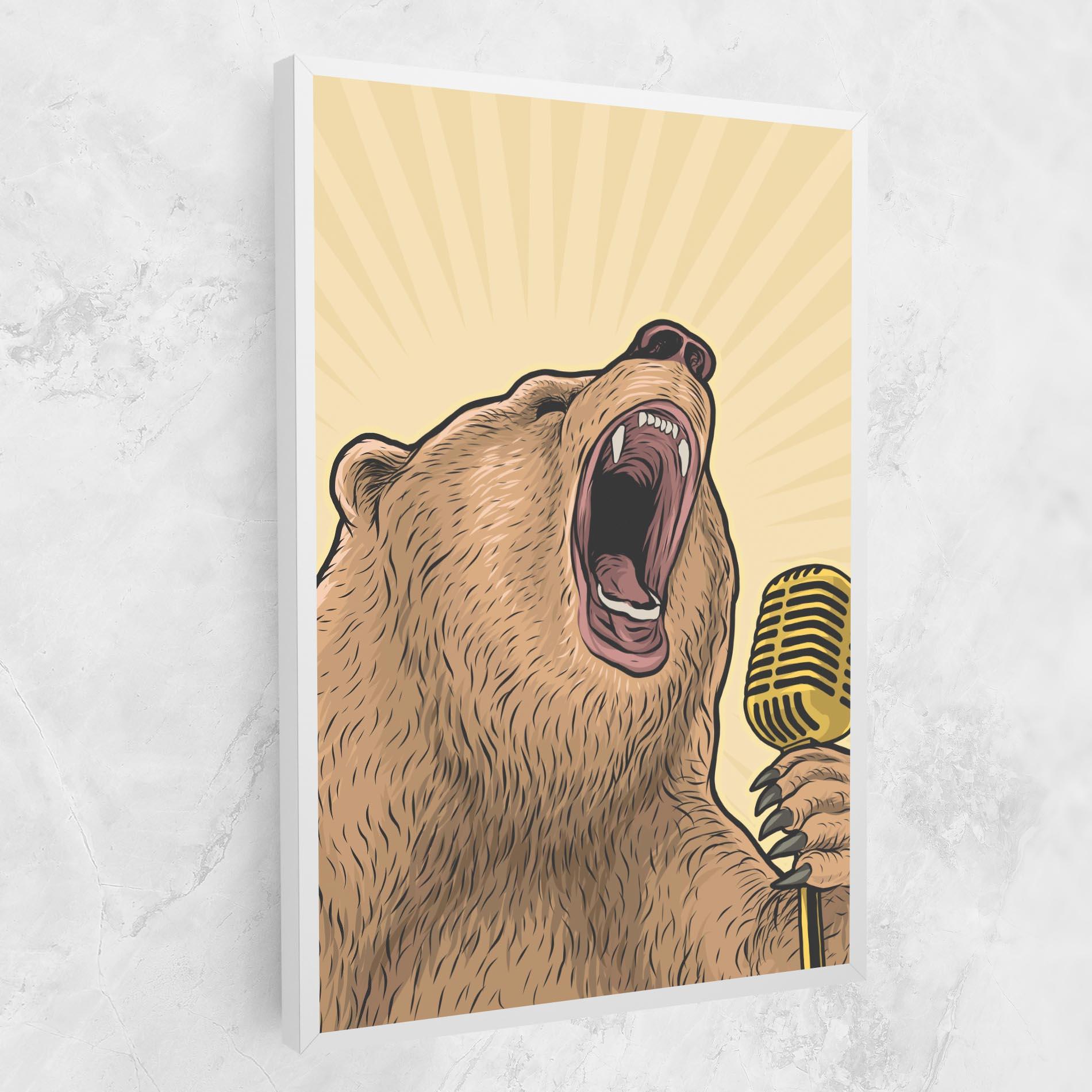 Tablou Canvas Bear Singing mockup 1