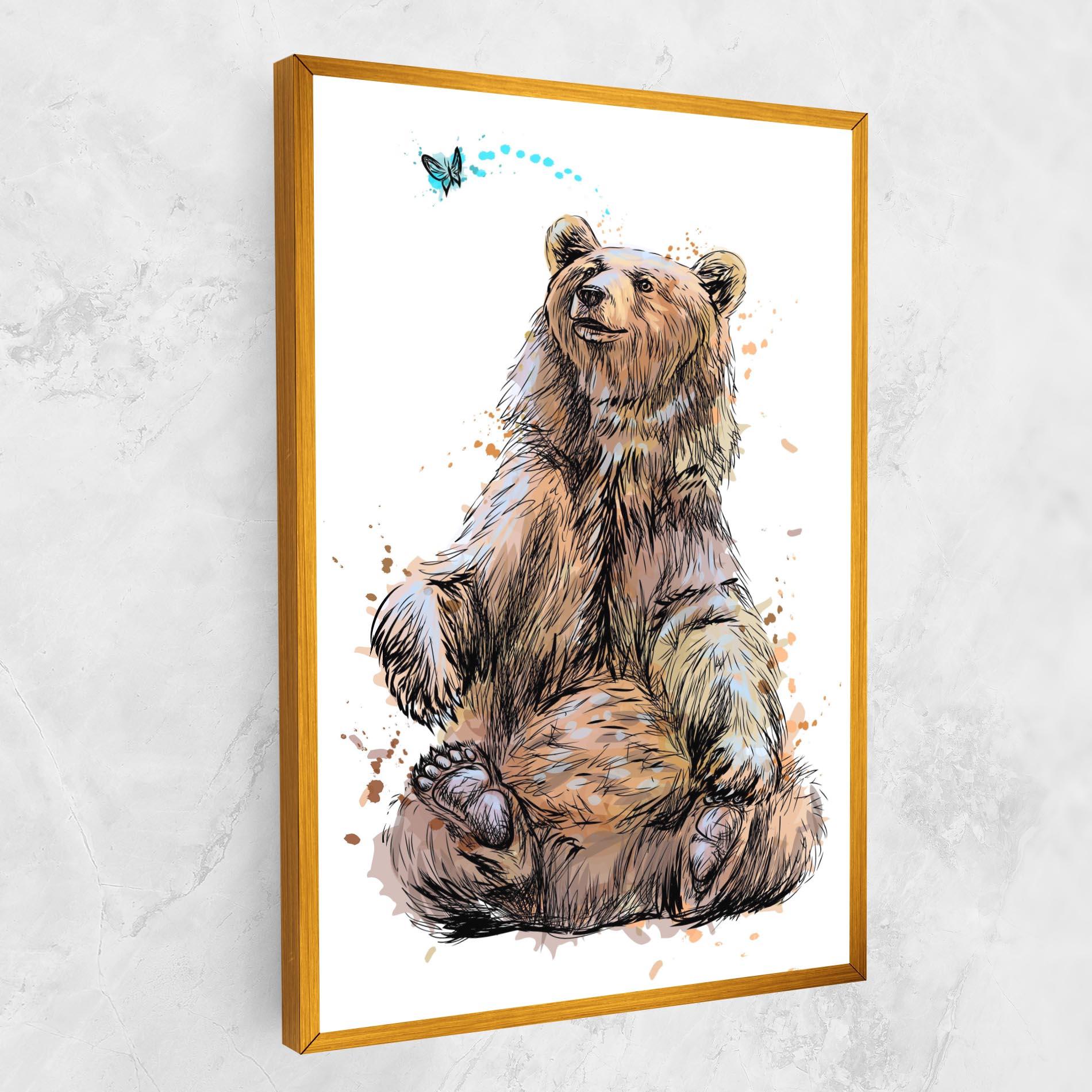 Tablou Canvas Butterfly Bear mockup 1