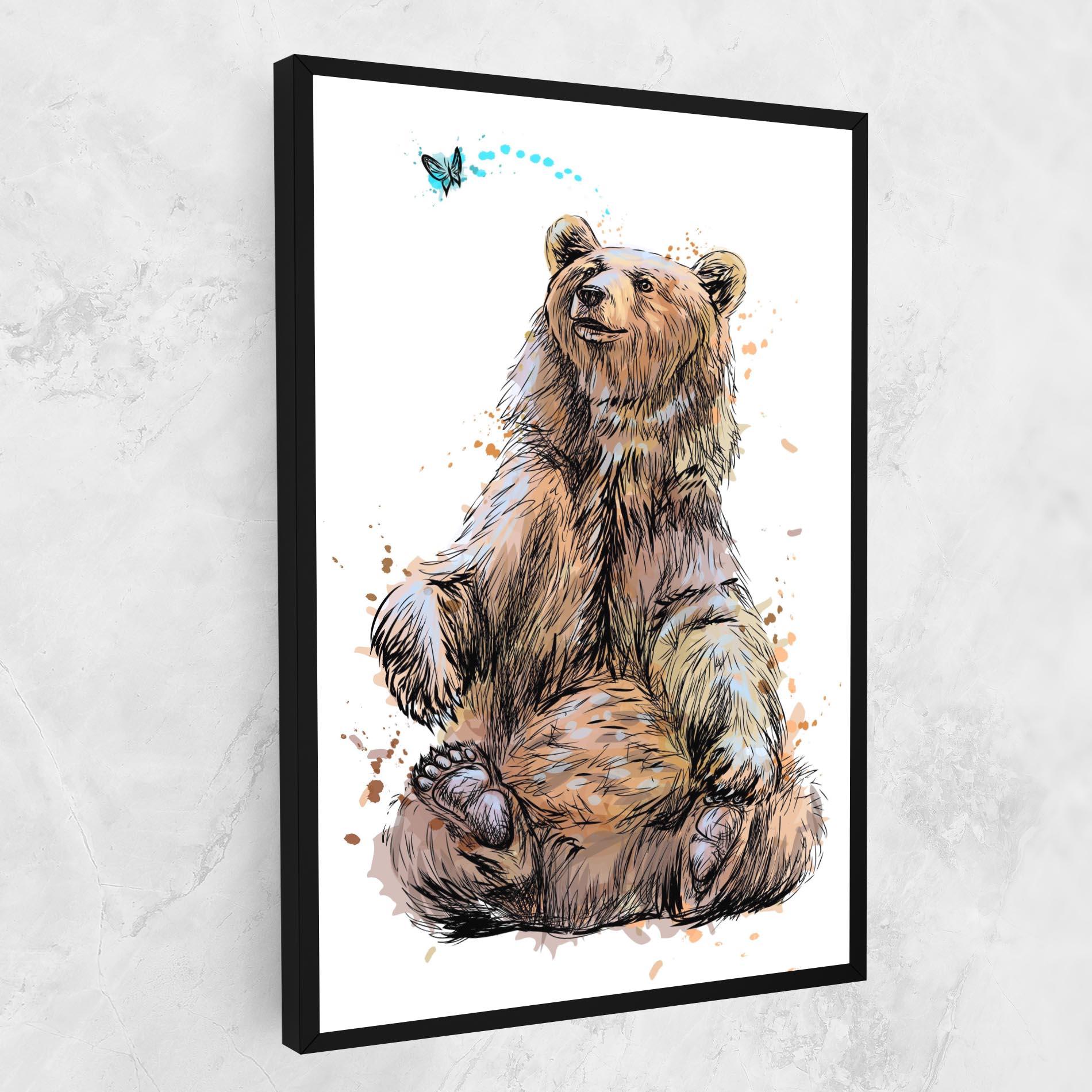 Tablou Canvas Butterfly Bear mockup 1