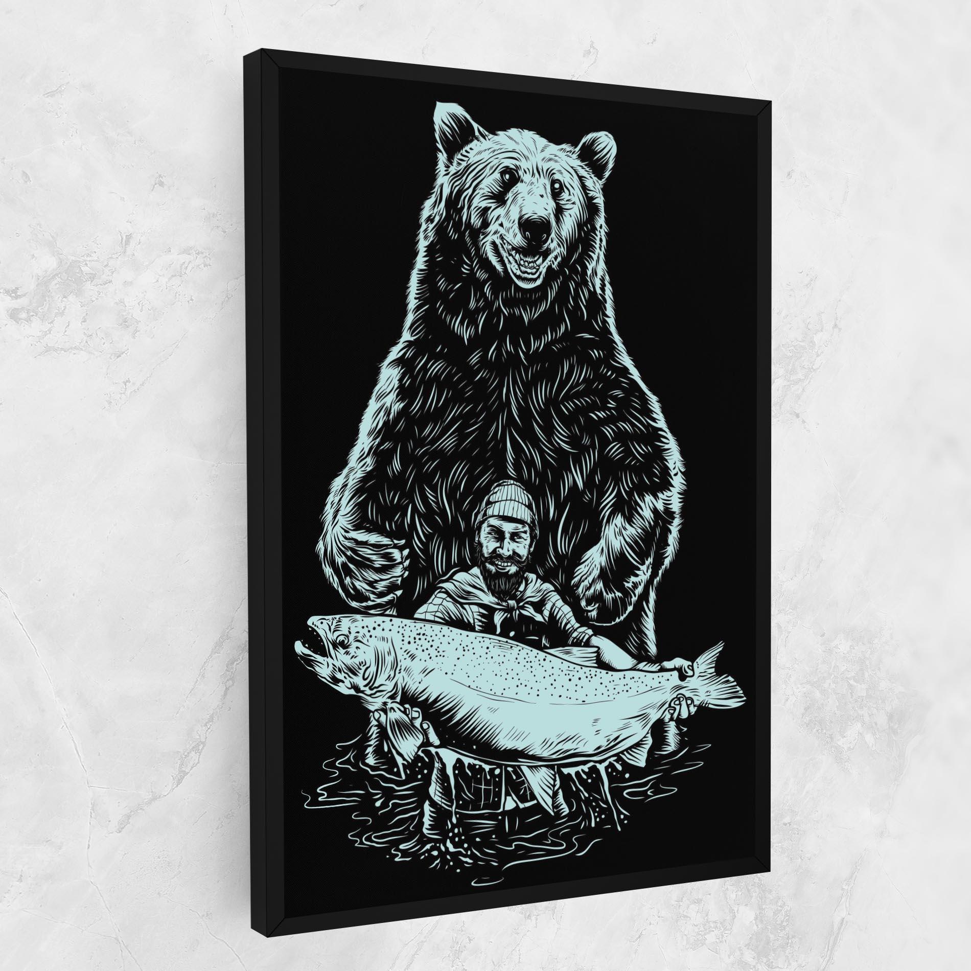 Tablou Canvas Fishing Bear mockup 1