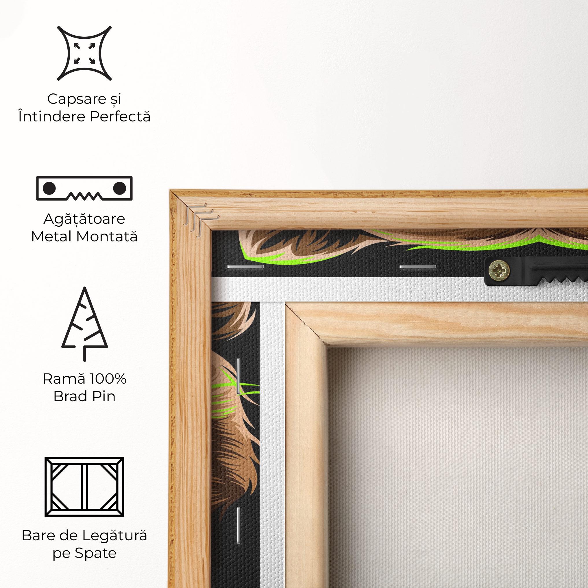 Tablou Canvas Green Line Bear mockup 5