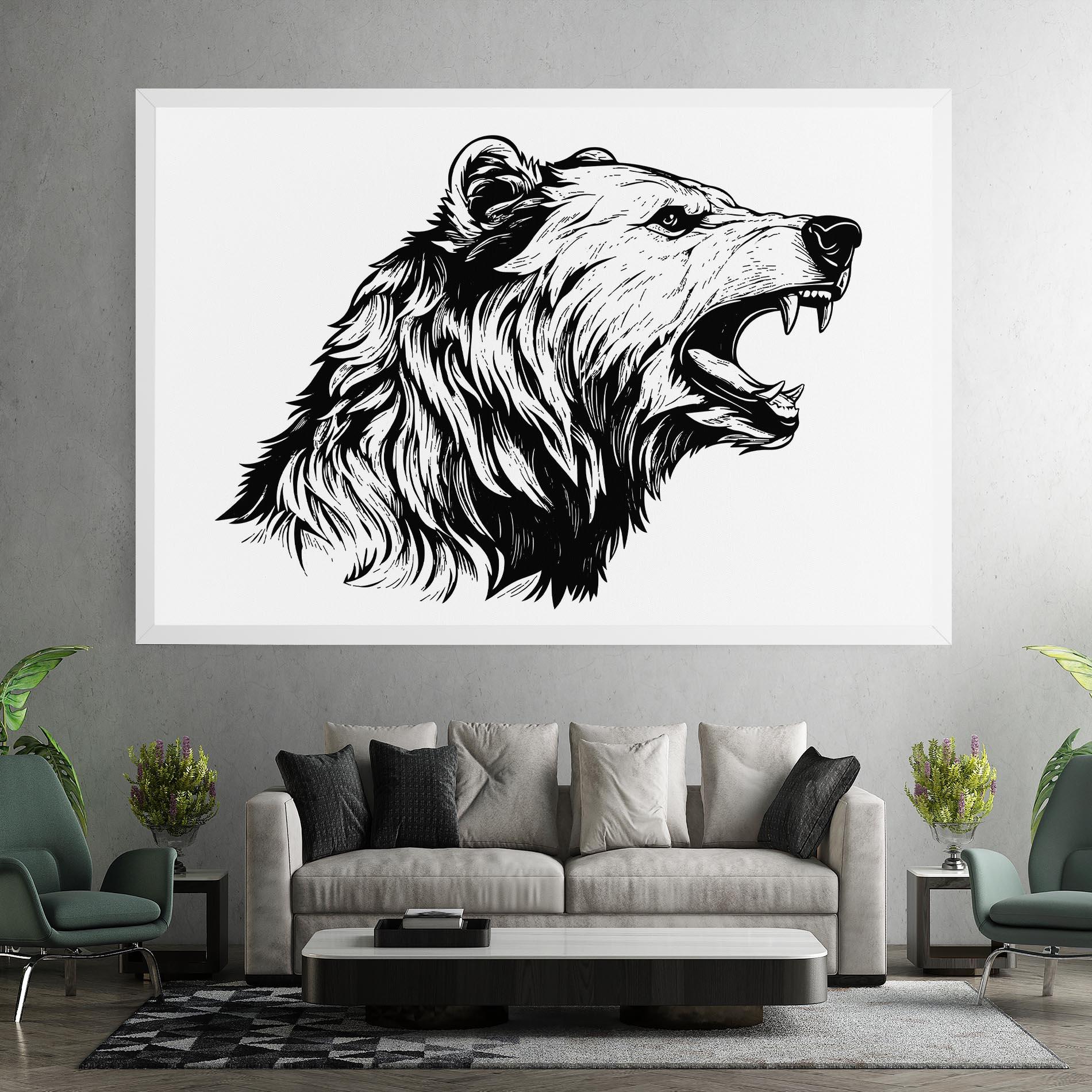 Tablou Canvas Angry Bear mockup 7