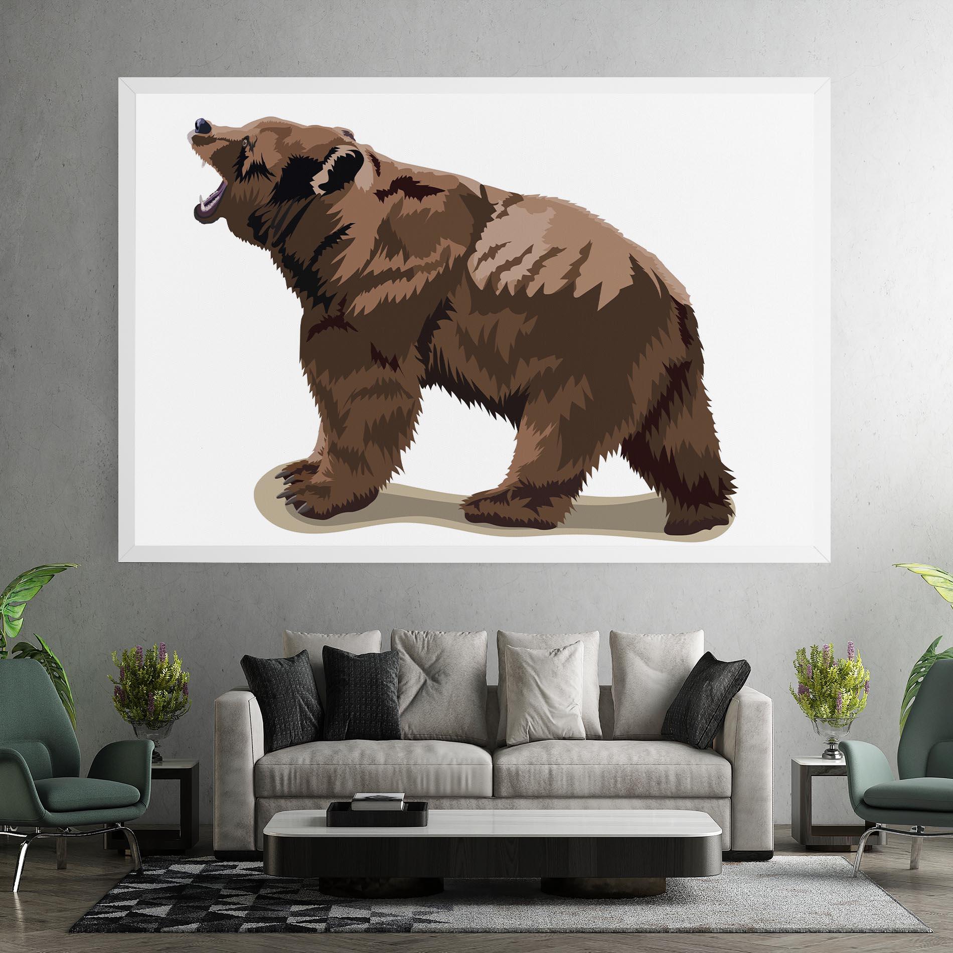Tablou Canvas Angry Walking Bear mockup 7