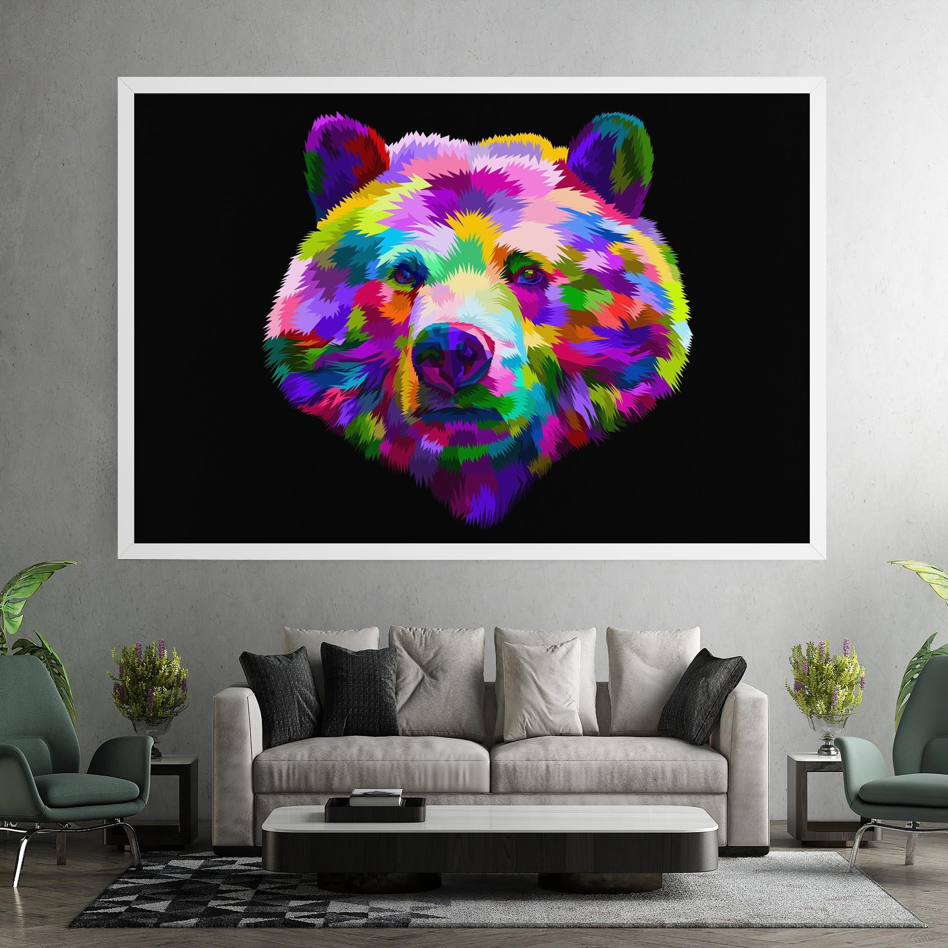 Tablou Canvas Bear Head Art mockup 7